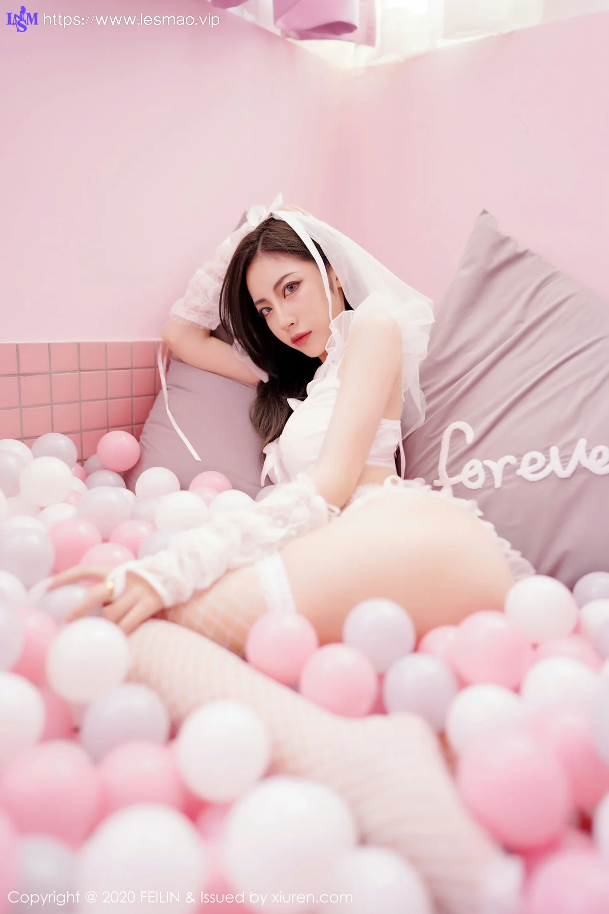 FeiLin 嗲囡囡 Vol.231 猫耳内衣装备 贾诗晗 性感私房写真 - 56