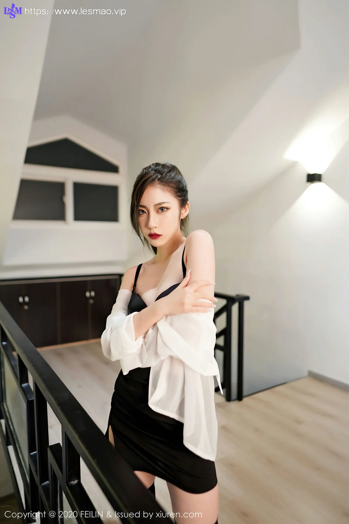 FeiLin 嗲囡囡 Vol.235 贾诗晗 猫耳黑丝 - 88