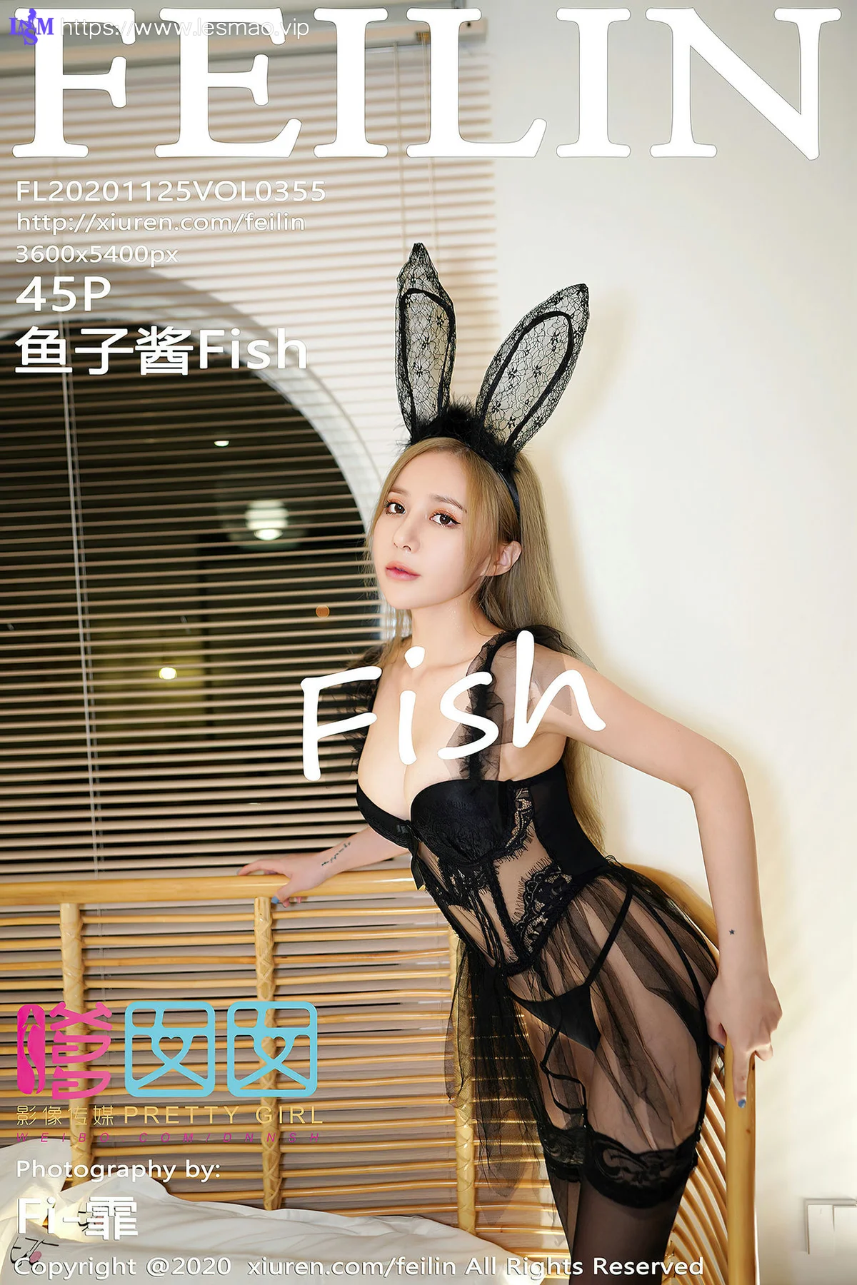 FeiLin 嗲囡囡 Vol.355 鱼子酱fish 兔耳朵制服蕾丝 - 46