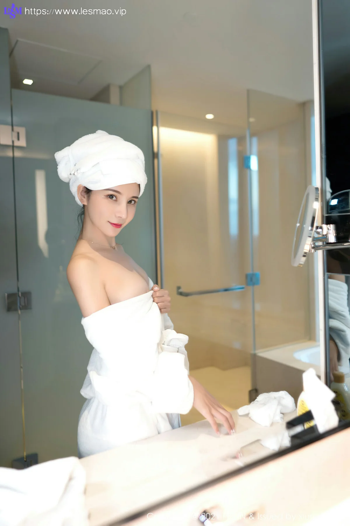 FeiLin 嗲囡囡 Vol.383  白色诱人浴袍 小蛮妖Yummy 经典蕾丝 - 9