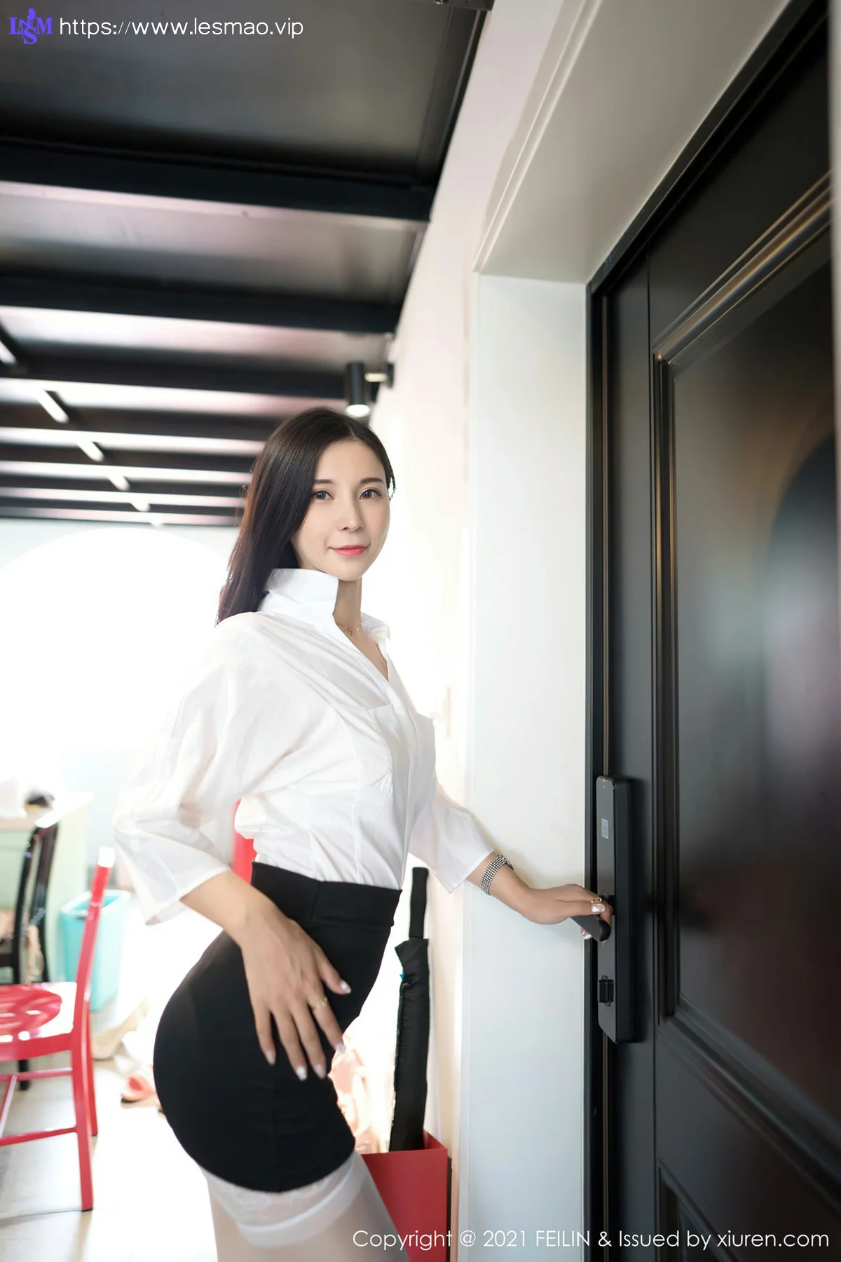 FeiLin 嗲囡囡 Vol.383  白色诱人浴袍 小蛮妖Yummy 经典蕾丝 - 17