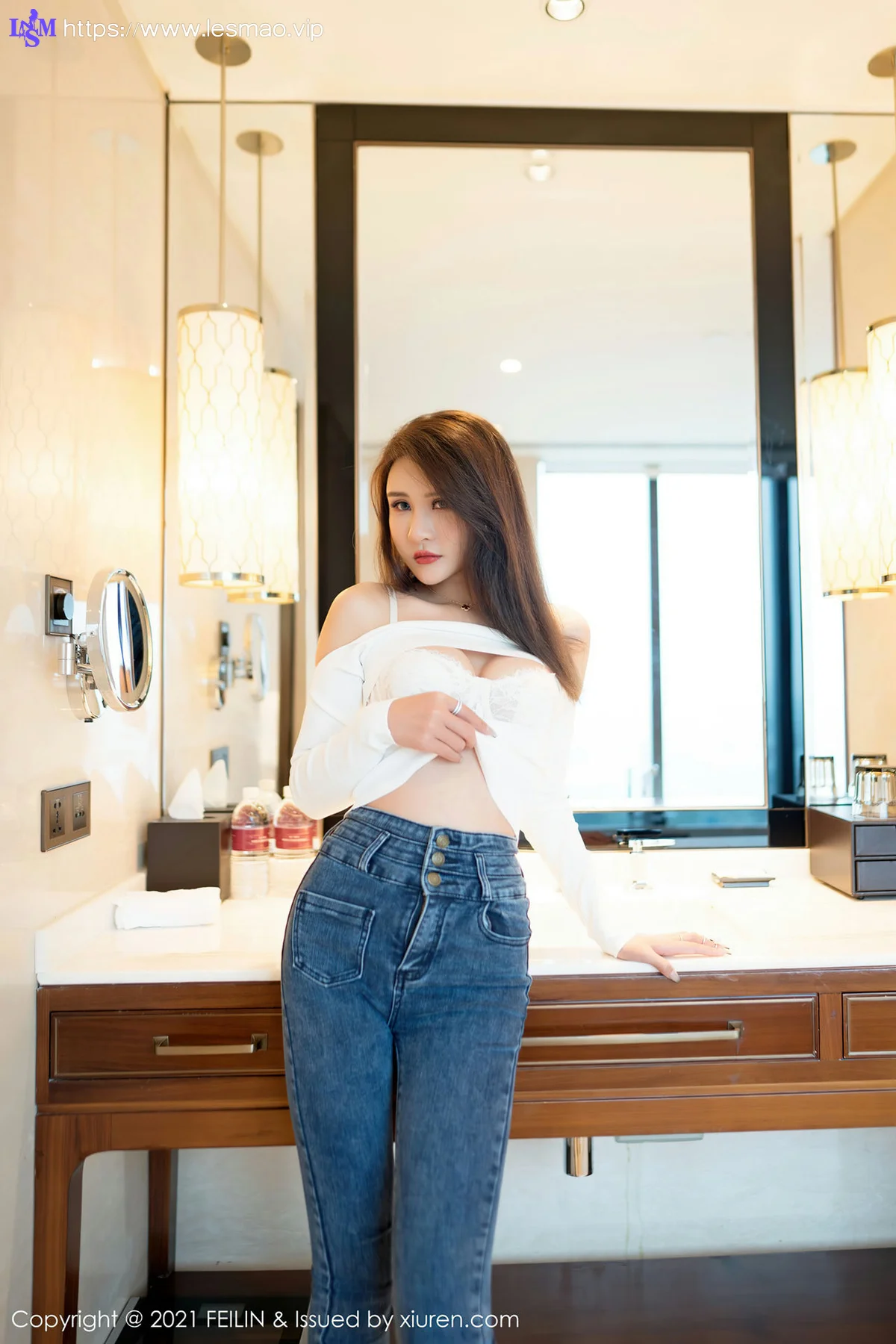 FeiLin 嗲囡囡 Vol.389  朦胧丝袜 Emily顾奈奈 性感写真 - 24