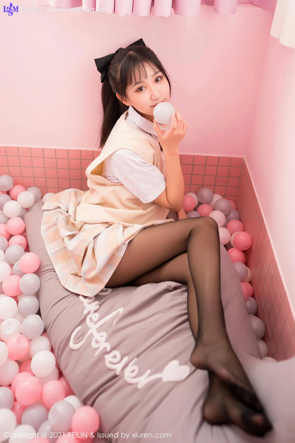 FeiLin 嗲囡囡 Vol.417 兔耳装黑丝 小果冻儿 性感写真 - 6