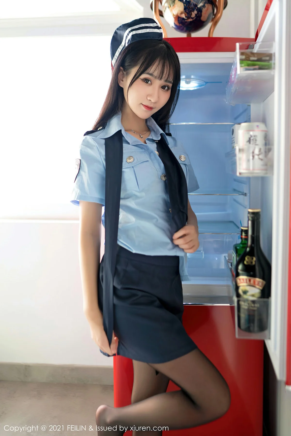 FeiLin 嗲囡囡 Vol.417 兔耳装黑丝 小果冻儿 性感写真 - 64