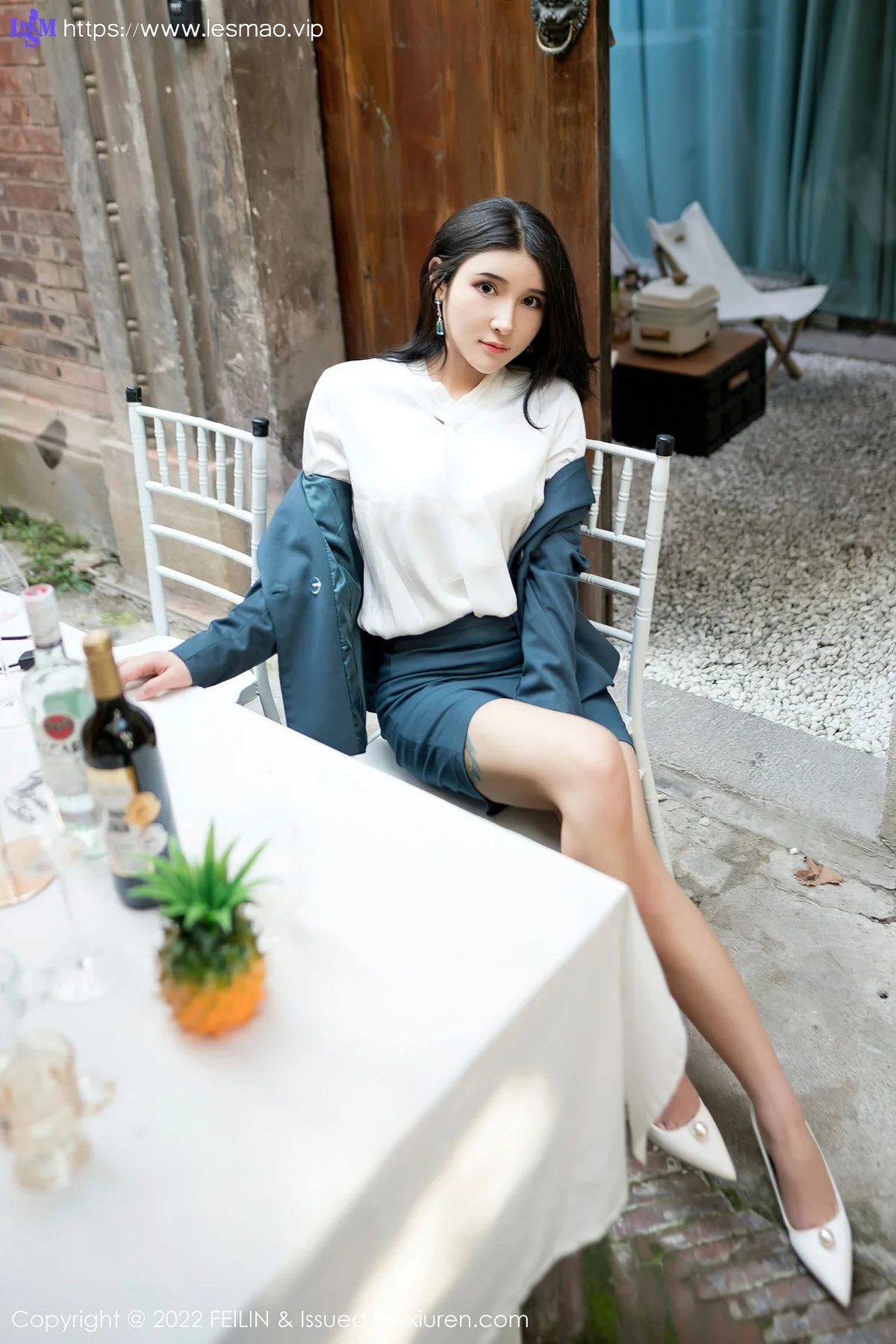 FeiLin 嗲囡囡 Vol.448  白色蕾丝 姝姝不是妹妹 性感写真 - 13