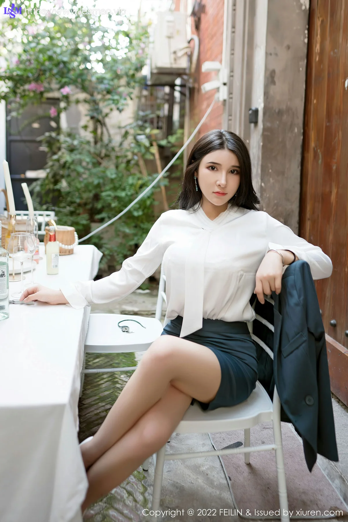FeiLin 嗲囡囡 Vol.448  白色蕾丝 姝姝不是妹妹 性感写真 - 16