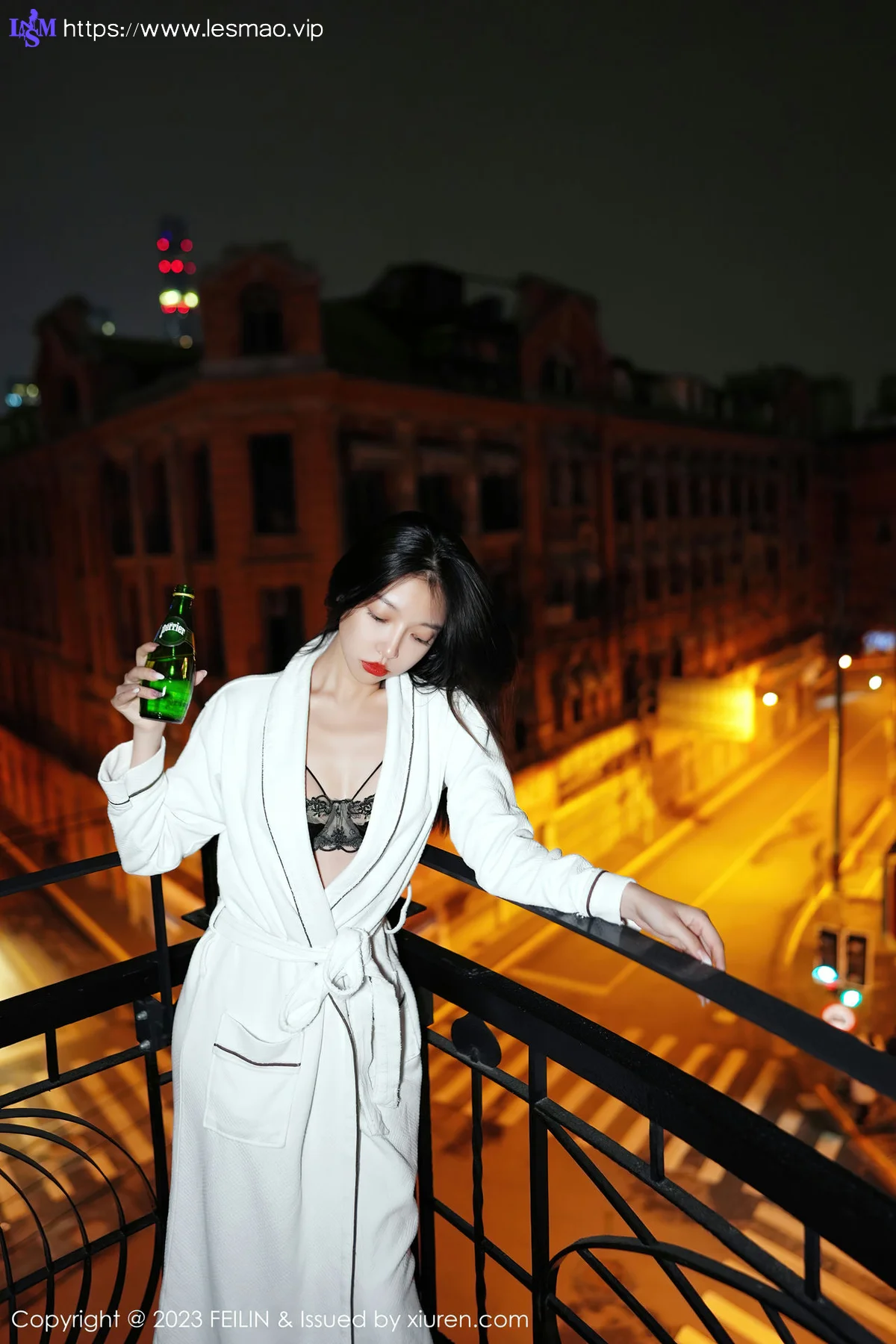 FeiLin 嗲囡囡 Vol.464  冯木木LRIS 白色睡袍下写真 - 14