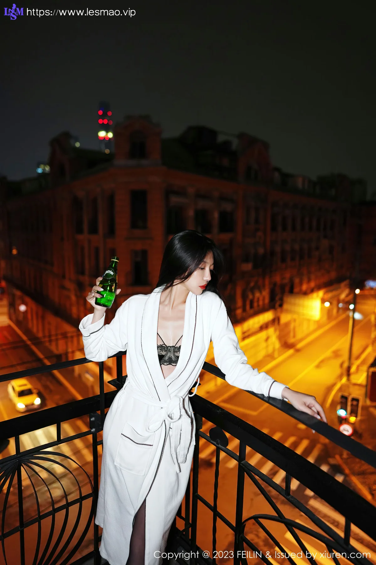 FeiLin 嗲囡囡 Vol.464  冯木木LRIS 白色睡袍下写真 - 15