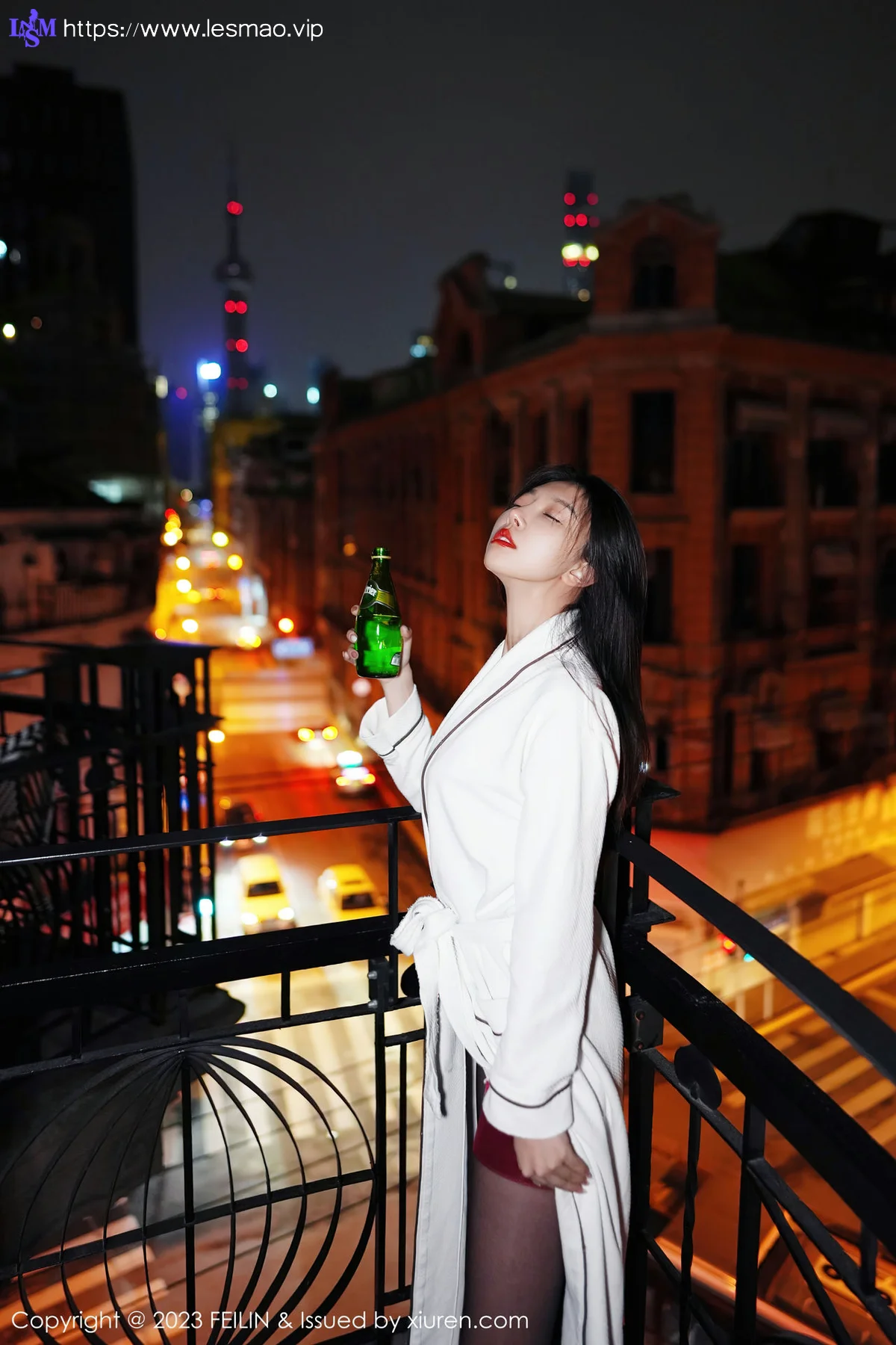 FeiLin 嗲囡囡 Vol.464  冯木木LRIS 白色睡袍下写真 - 20