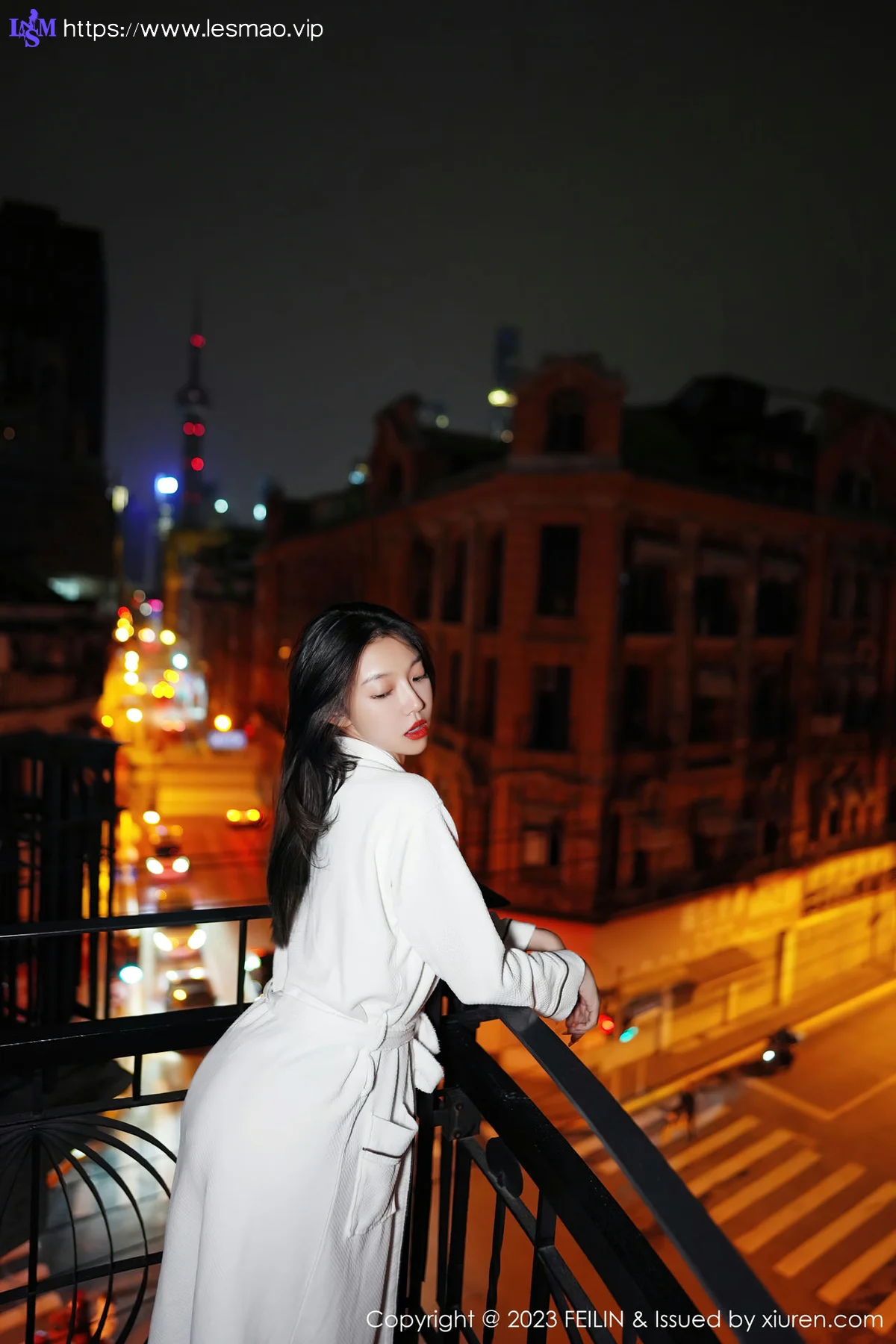 FeiLin 嗲囡囡 Vol.464  冯木木LRIS 白色睡袍下写真 - 24