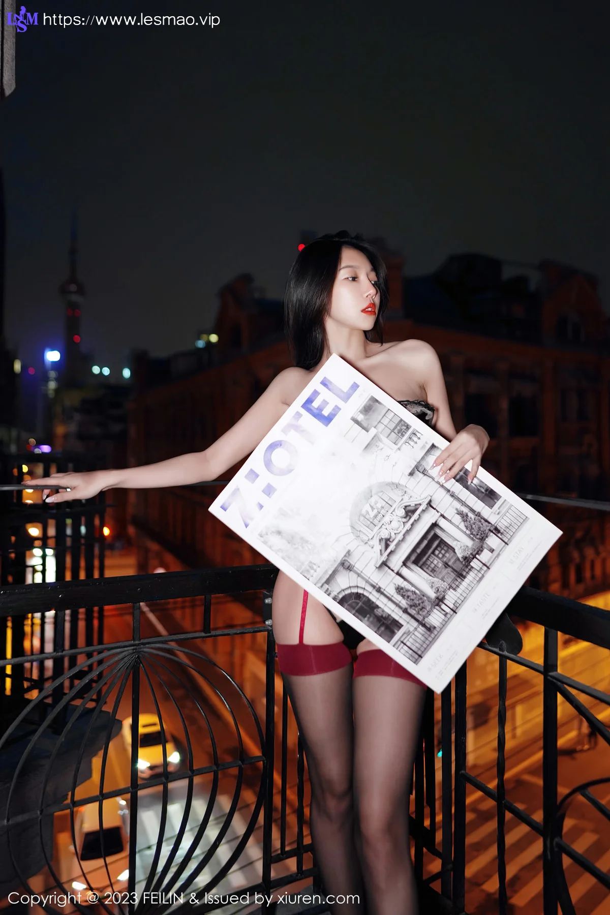 FeiLin 嗲囡囡 Vol.464  冯木木LRIS 白色睡袍下写真 - 81