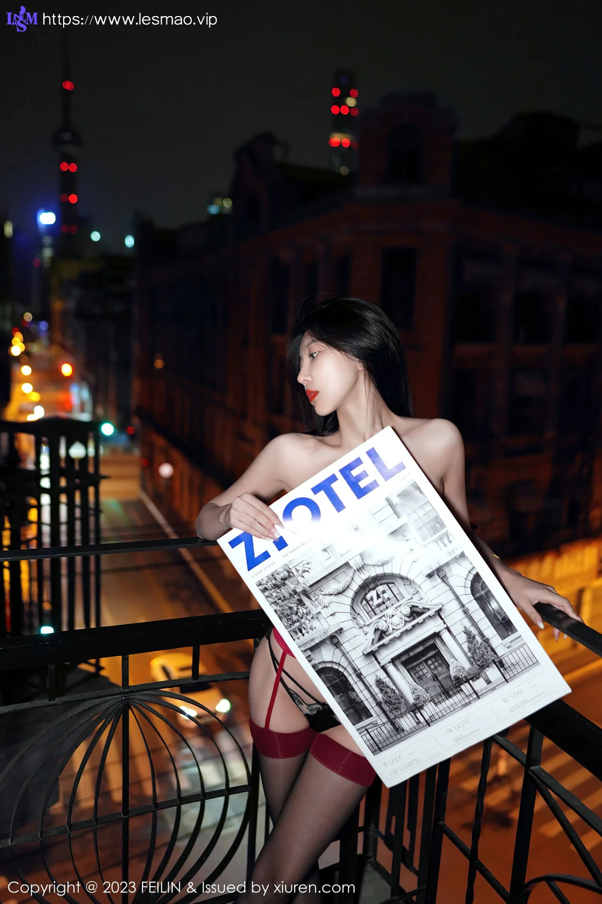 FeiLin 嗲囡囡 Vol.464  冯木木LRIS 白色睡袍下写真 - 85