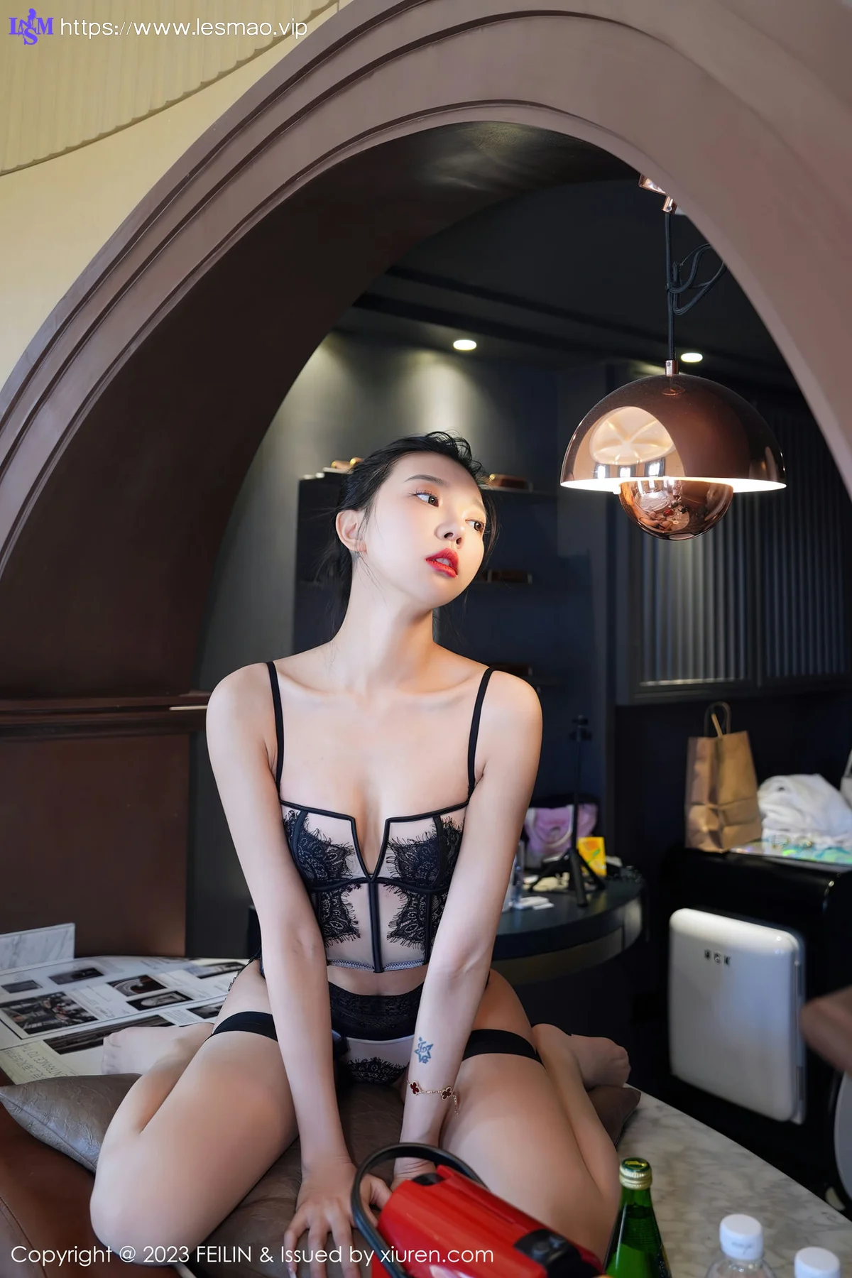 FeiLin 嗲囡囡 Vol.465  冯木木LRIS 白色睡袍下写真 - 90