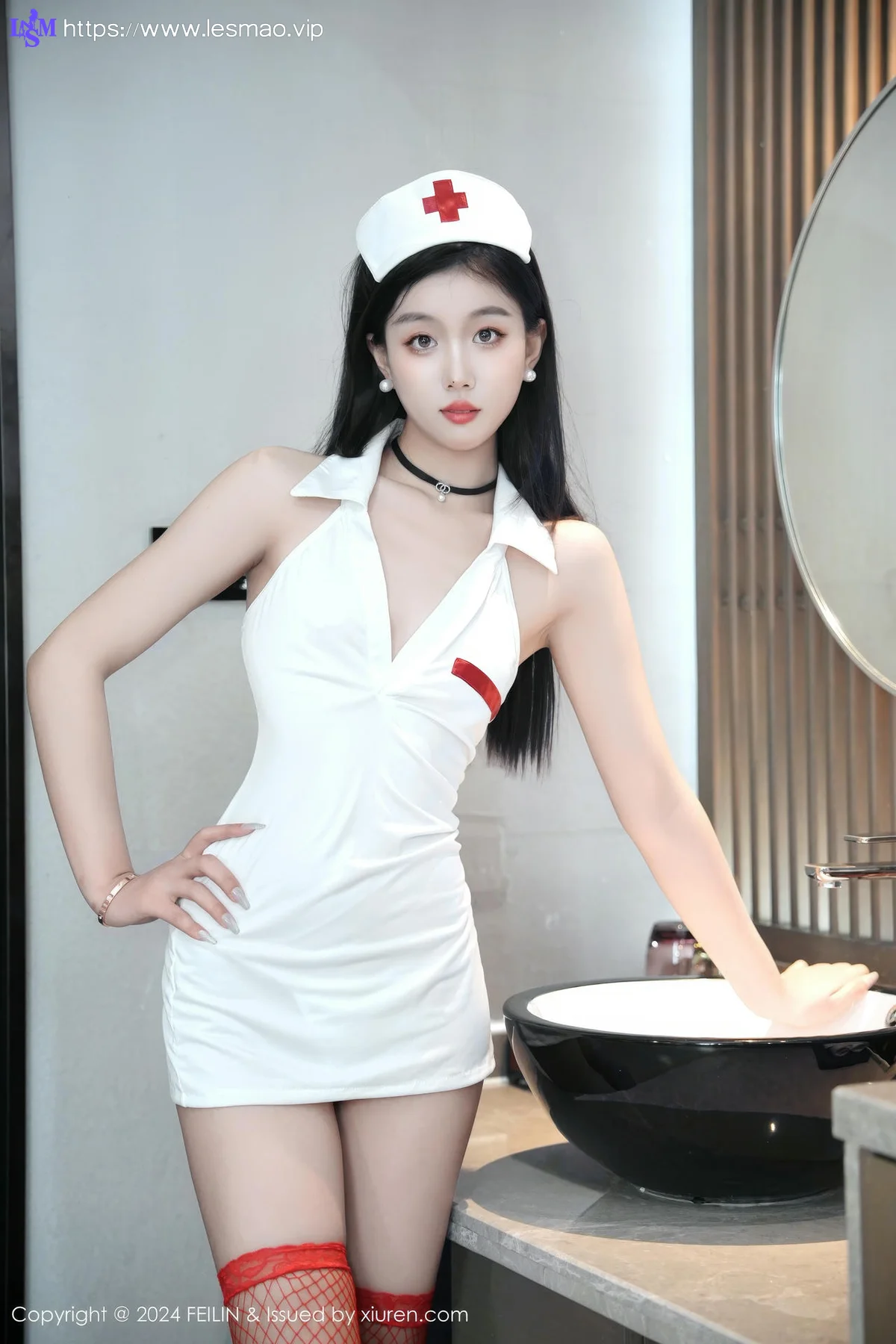 FeiLin 嗲囡囡 Vol.476  江念鱼 护士网袜美女 - 44