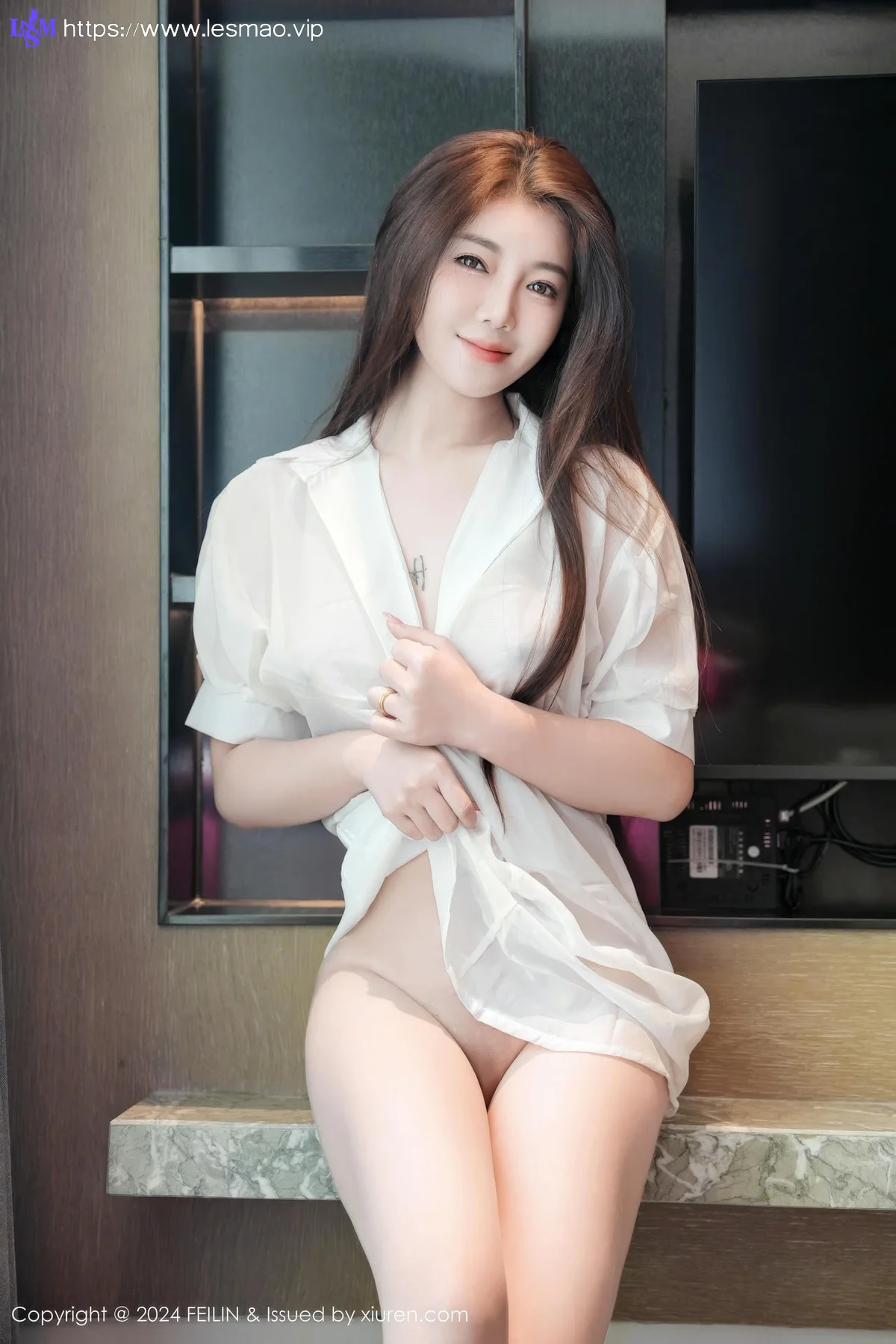 FeiLin 嗲囡囡 Vol.481  沐娜娜 性格男友衬衫 - 39