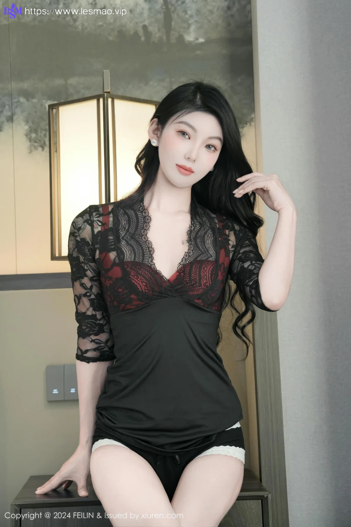 FeiLin 嗲囡囡 Vol.488  希恬儿 美腿内衣写真 - 11