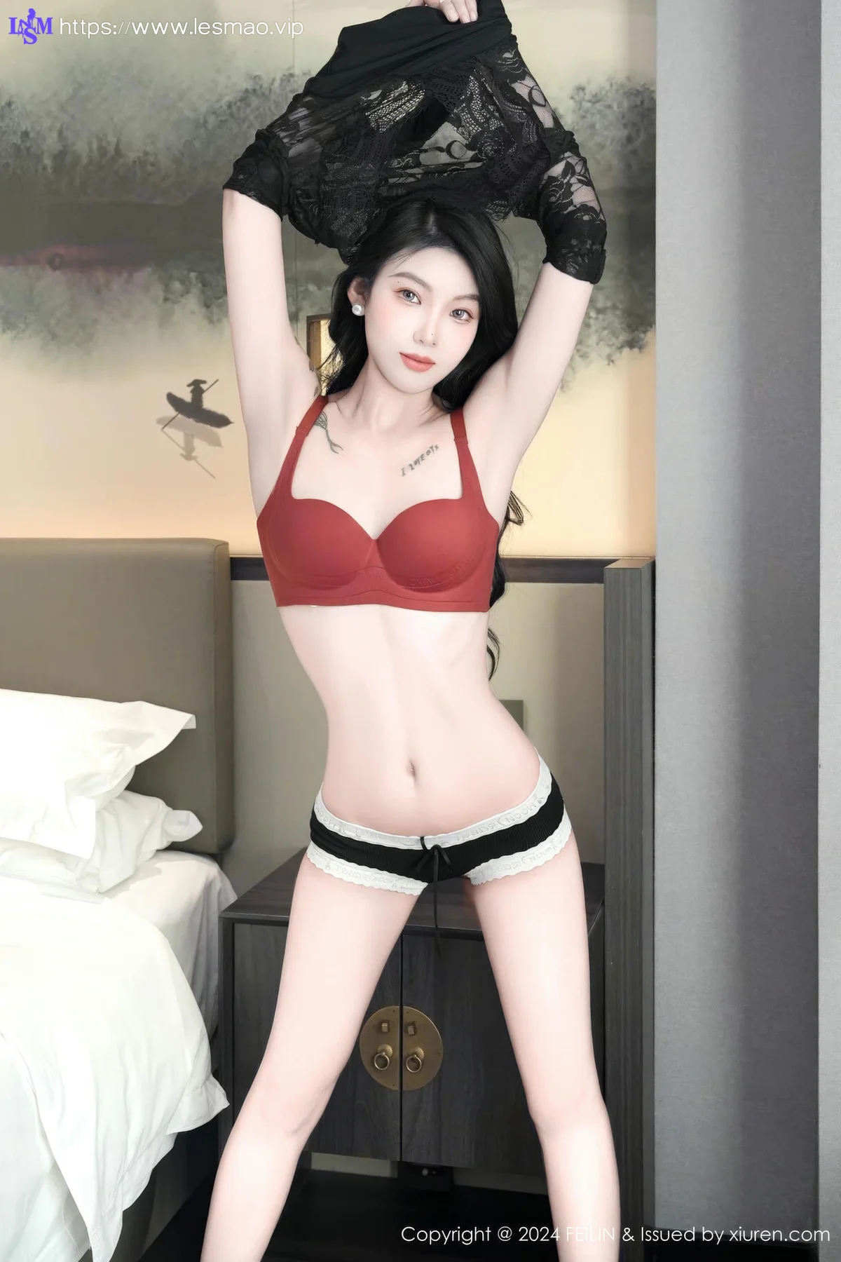 FeiLin 嗲囡囡 Vol.488  希恬儿 美腿内衣写真 - 13