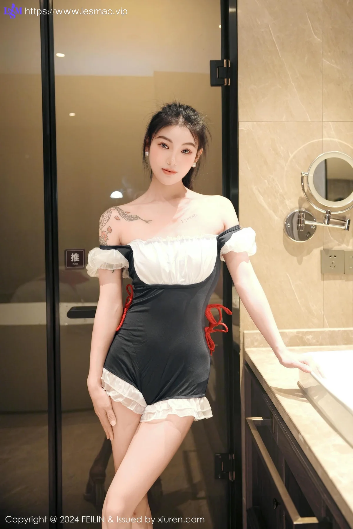 FeiLin 嗲囡囡 Vol.491  希恬儿 玉体香肩气质美女 - 35