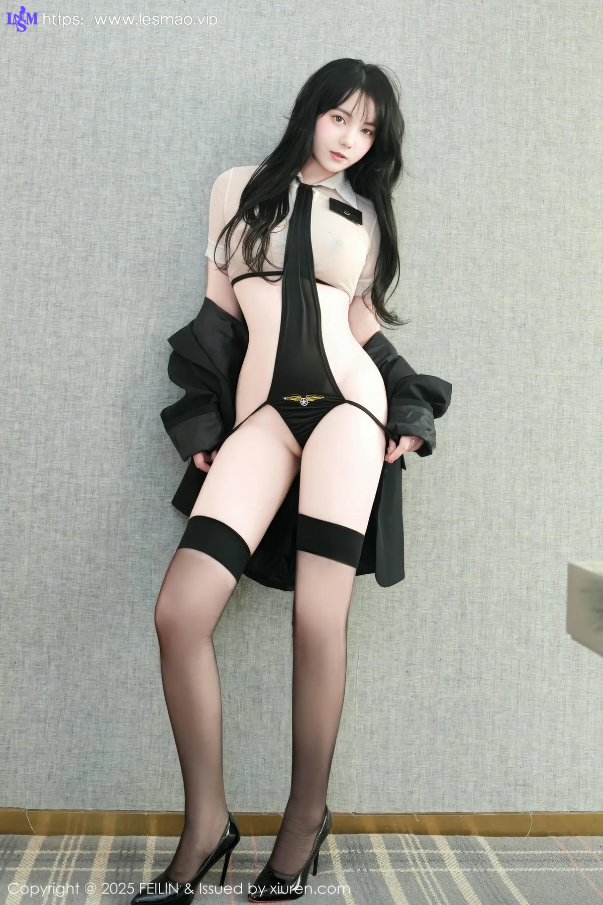 FeiLin 嗲囡囡 Vol.498  软情 黑丝高跟制服写真 - 36