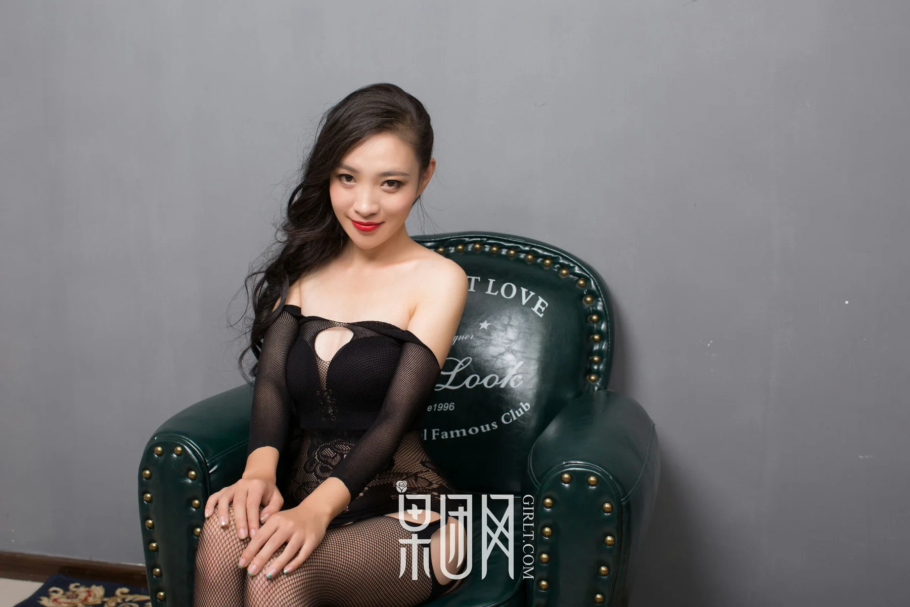 GIRLT 果团网 No.085 白色蕾丝&黑色连体网_夜归人 - 47