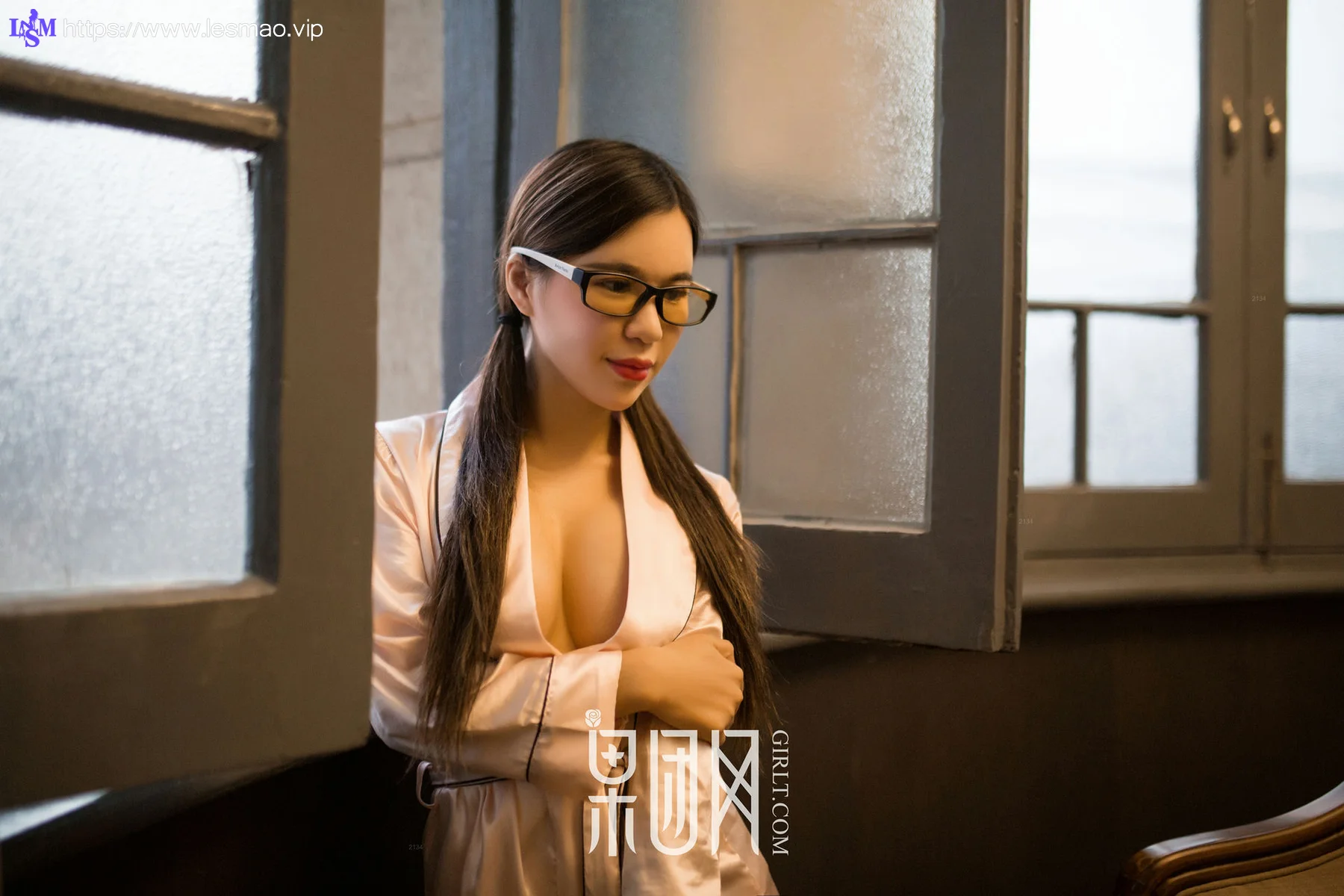 GIRLT 果团网 No.112 Modo 王紫果团首秀_独眼大脸猫 女仆制服 - 2