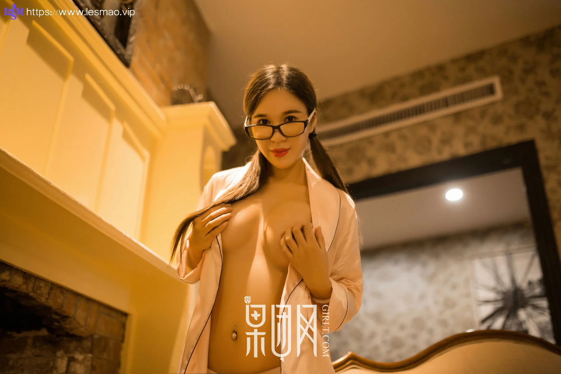 GIRLT 果团网 No.112 Modo 王紫果团首秀_独眼大脸猫 女仆制服 - 12