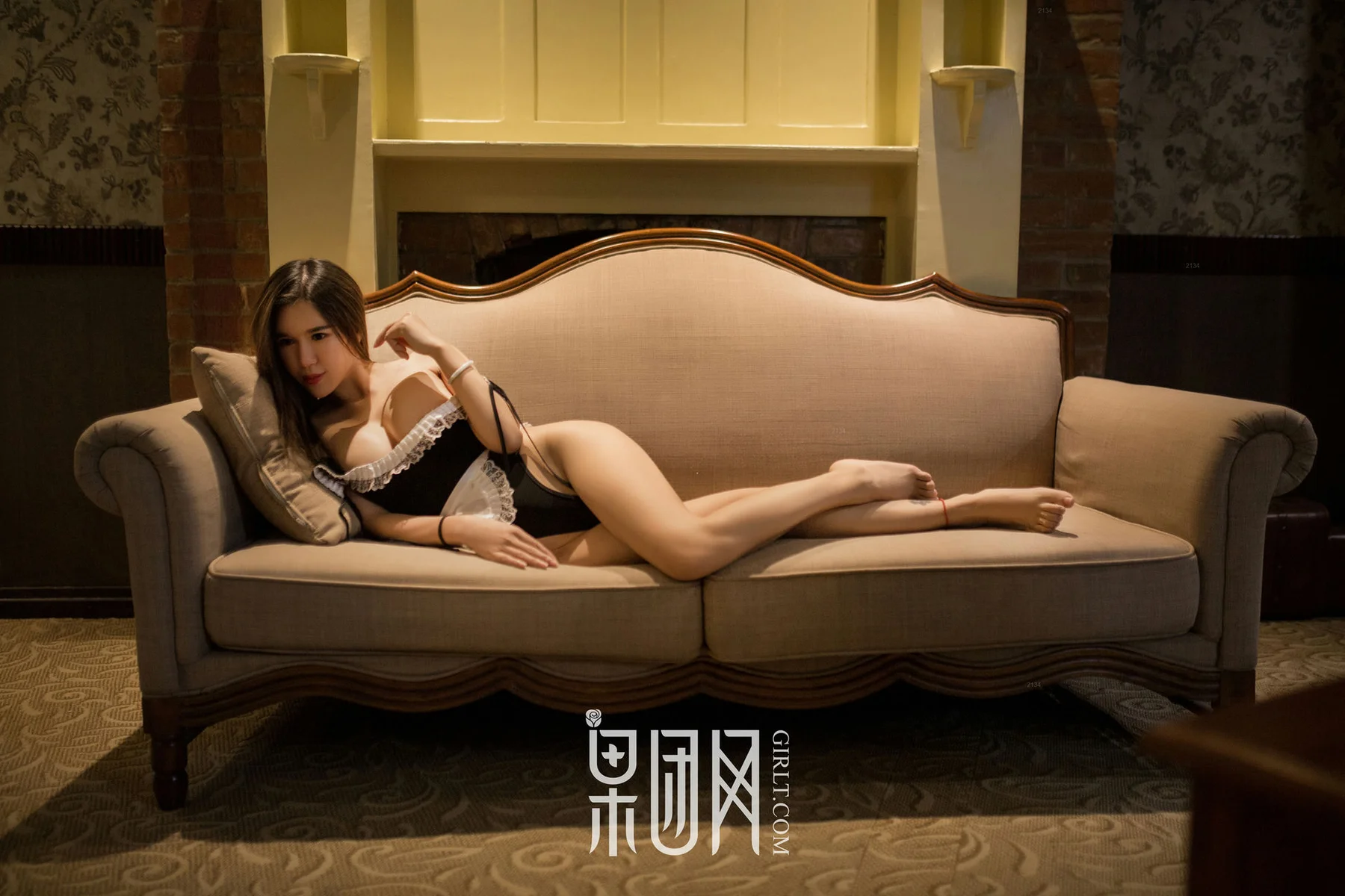 GIRLT 果团网 No.112 Modo 王紫果团首秀_独眼大脸猫 女仆制服 - 39