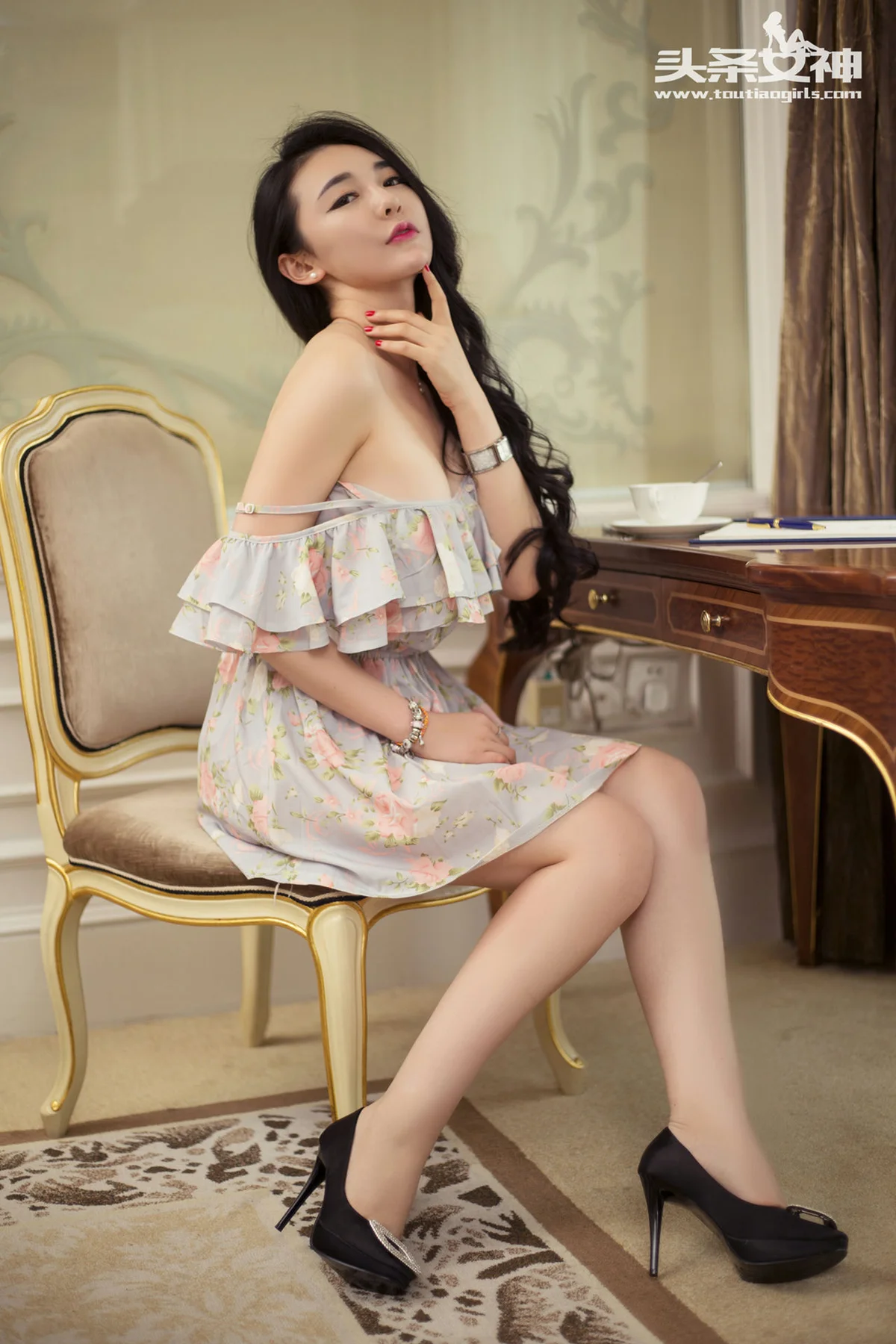 Goddes 头条女神 No.025 Modo 珊珊妩媚花裙子 - 11