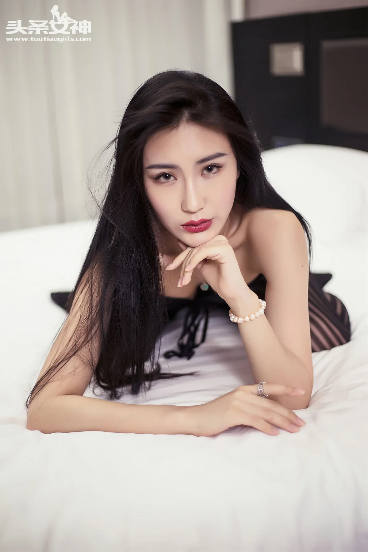 Goddes 头条女神 No.049 Modo 爱妮黑纱连体袜 - 17
