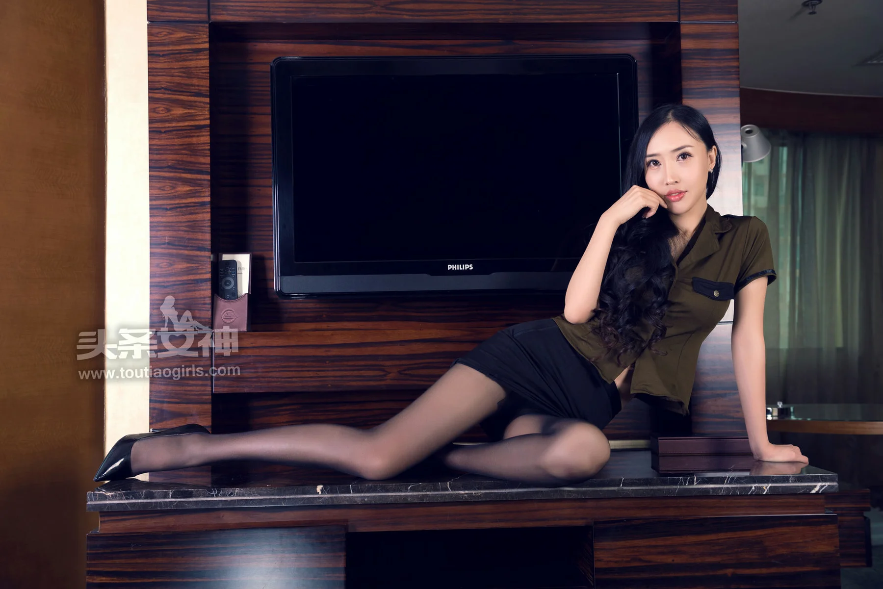 Goddes 头条女神 No.364 Modo 余心曼黑丝制服 - 9