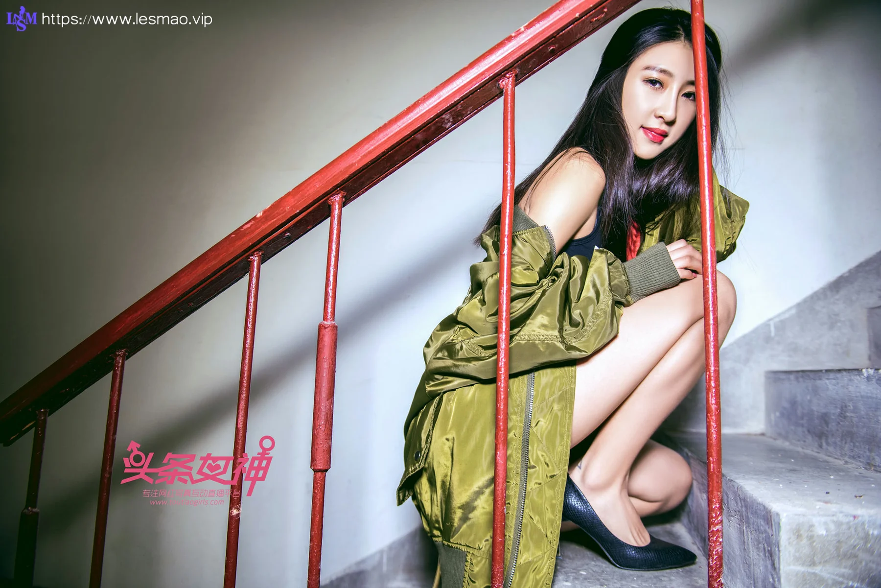 Goddes 头条女神 No.474 Modo 如意绿外套 - 6
