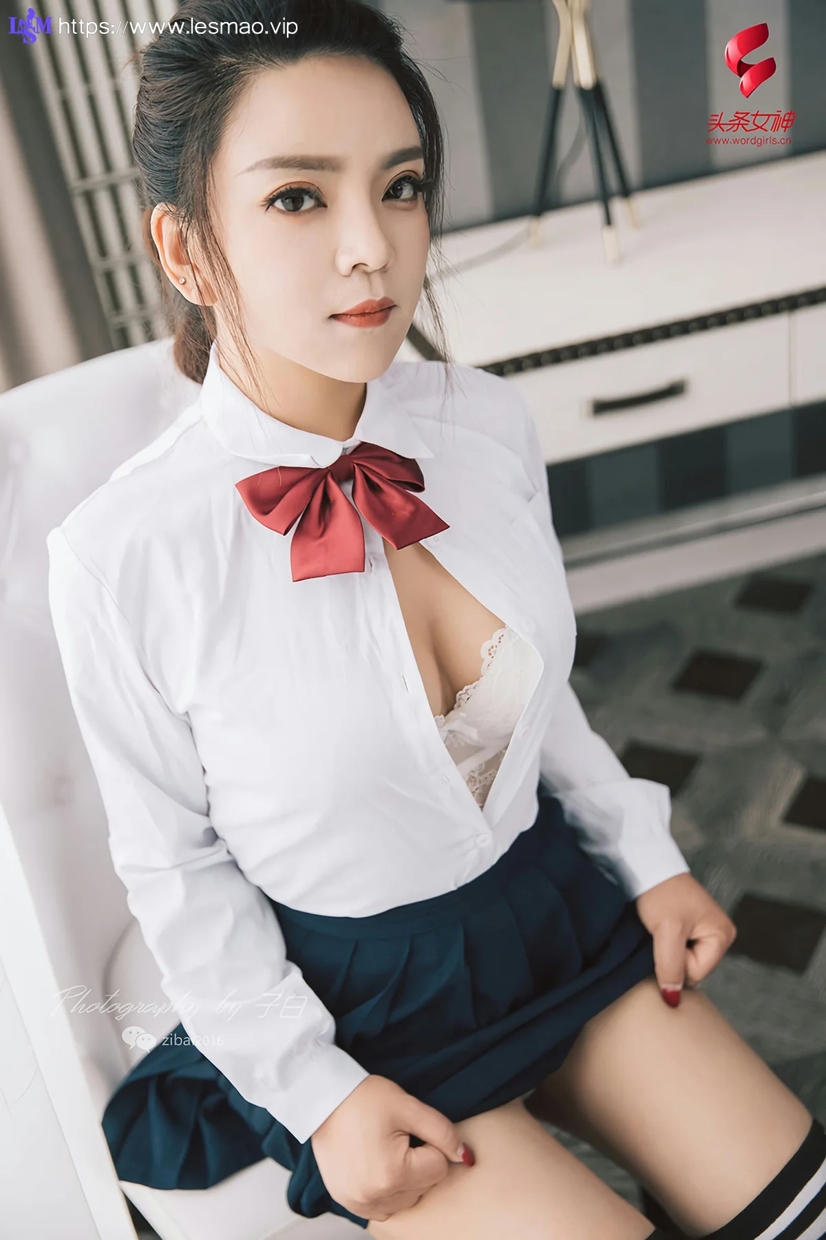 Goddes 头条女神 No.750 雨墨 校园制服 - 2