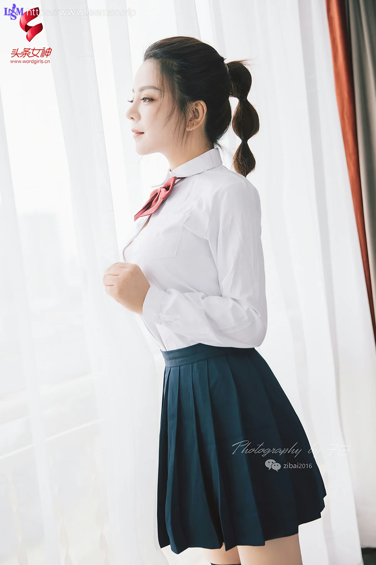 Goddes 头条女神 No.750 雨墨 校园制服 - 13