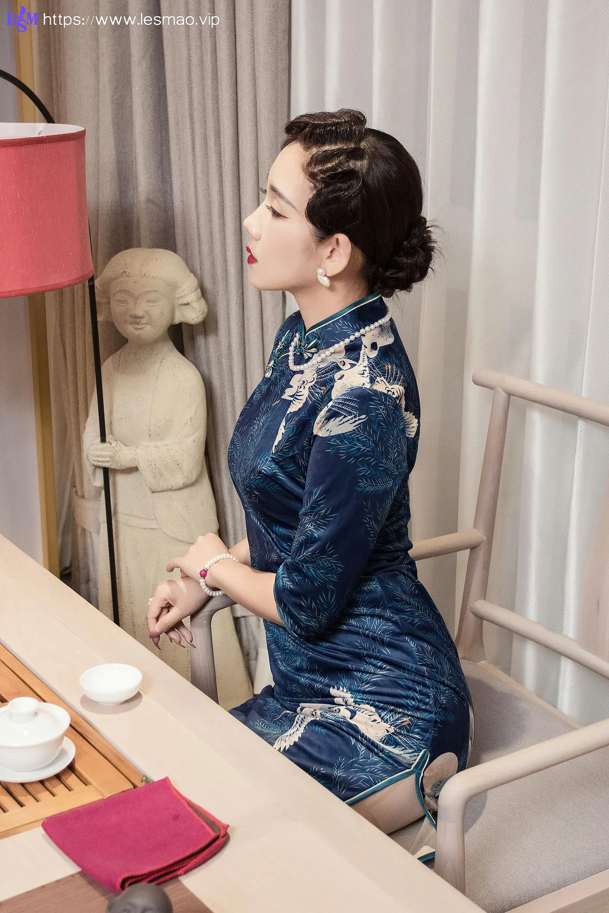 Goddes 头条女神 No.890 古韵茶香 艾静香 韵味旗袍 - 31