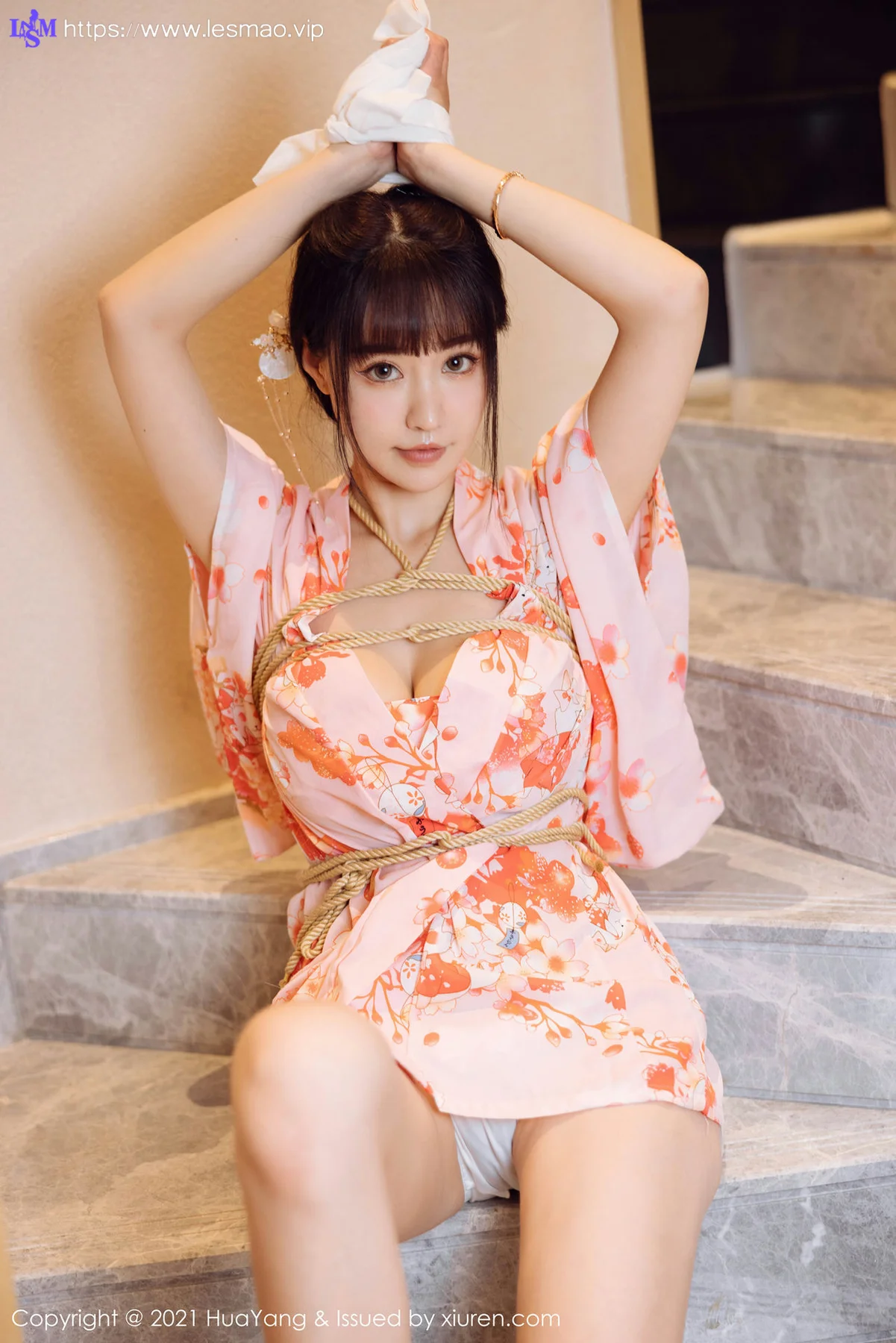 HuaYang 花漾show Vol.463 温泉和服捆绑 朱可儿Flower 成都旅拍33 - 5