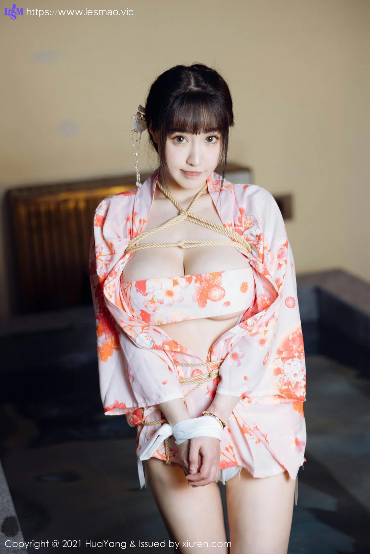 HuaYang 花漾show Vol.463 温泉和服捆绑 朱可儿Flower 成都旅拍33 - 13