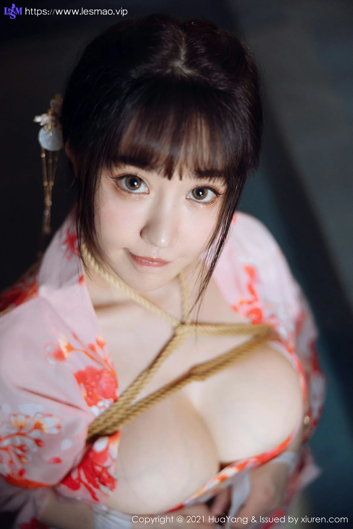 HuaYang 花漾show Vol.463 温泉和服捆绑 朱可儿Flower 成都旅拍33 - 35