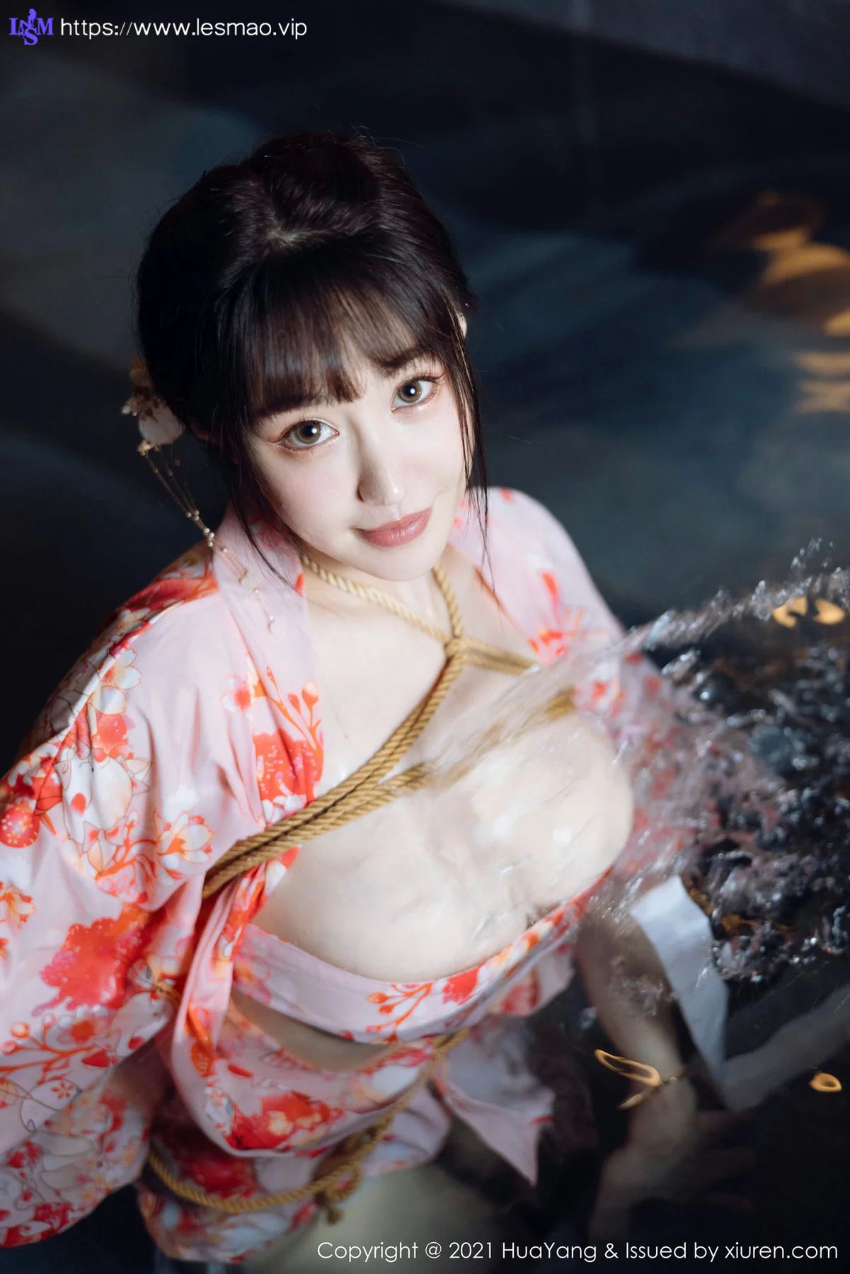 HuaYang 花漾show Vol.463 温泉和服捆绑 朱可儿Flower 成都旅拍33 - 41