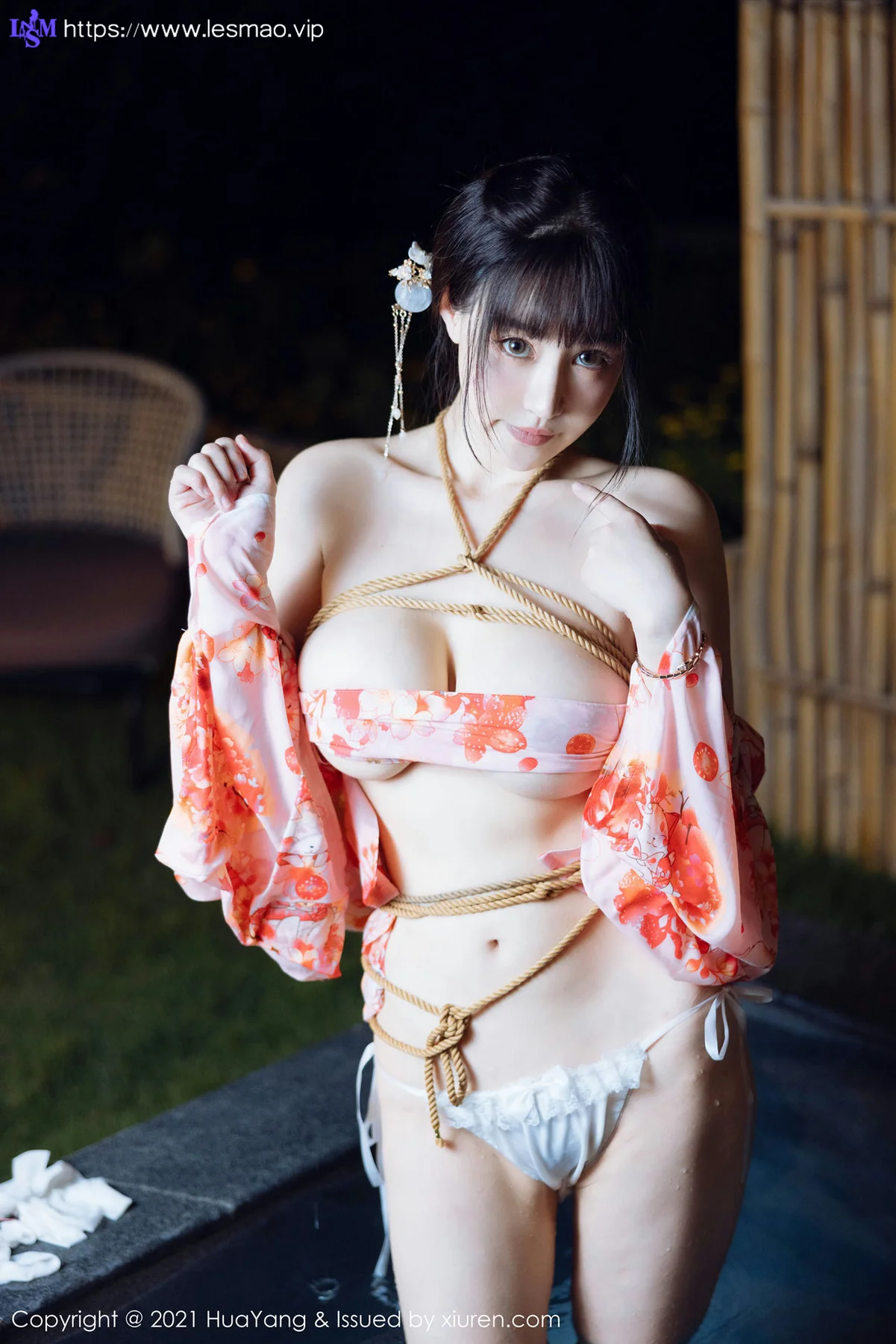 HuaYang 花漾show Vol.463 温泉和服捆绑 朱可儿Flower 成都旅拍33 - 60