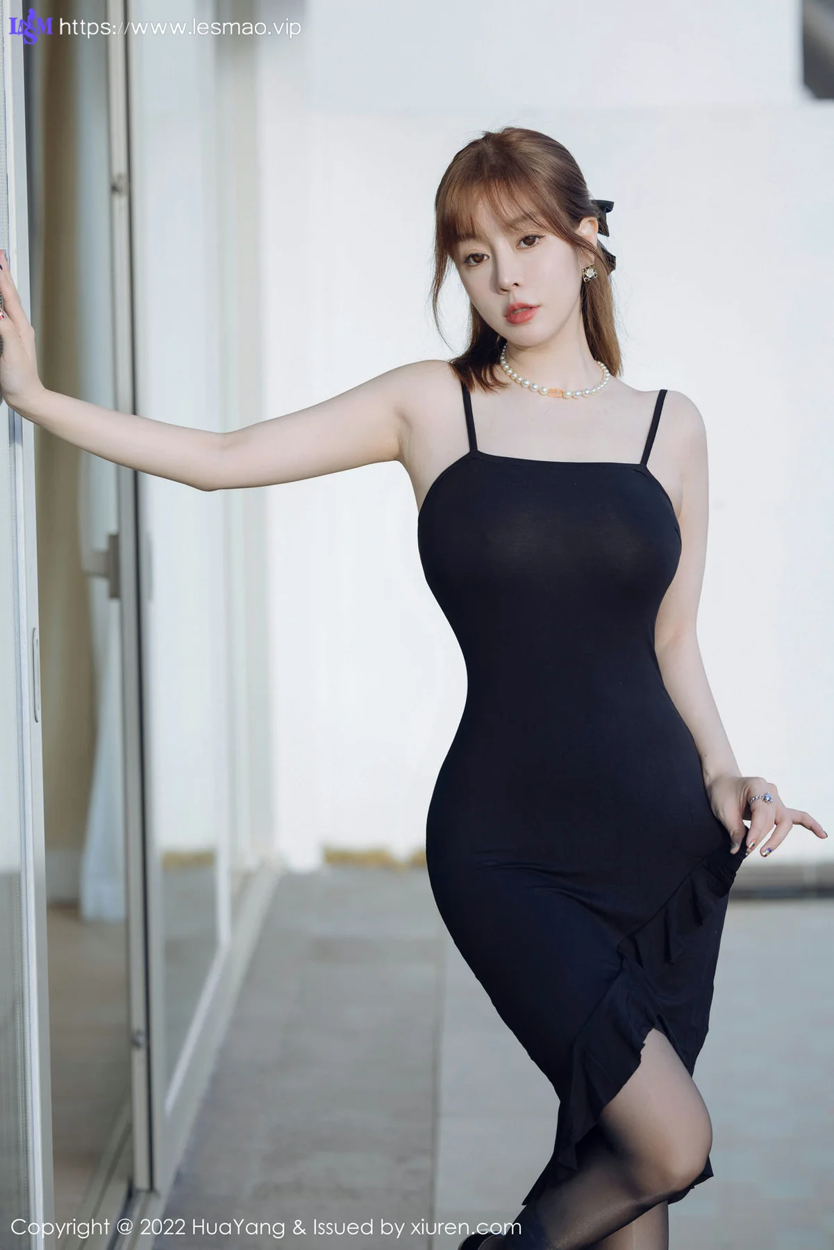 HuaYang 花漾show Vol.481 黑色礼裙 王雨纯 三亚旅拍222 - 2