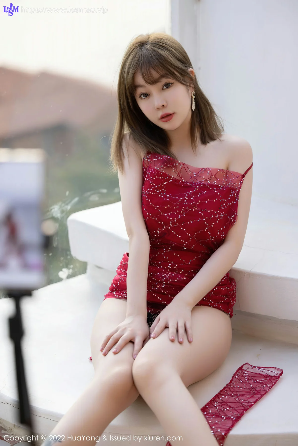 HuaYang 花漾show Vol.506 王雨纯 红色吊带短裙大理旅拍1 - 34