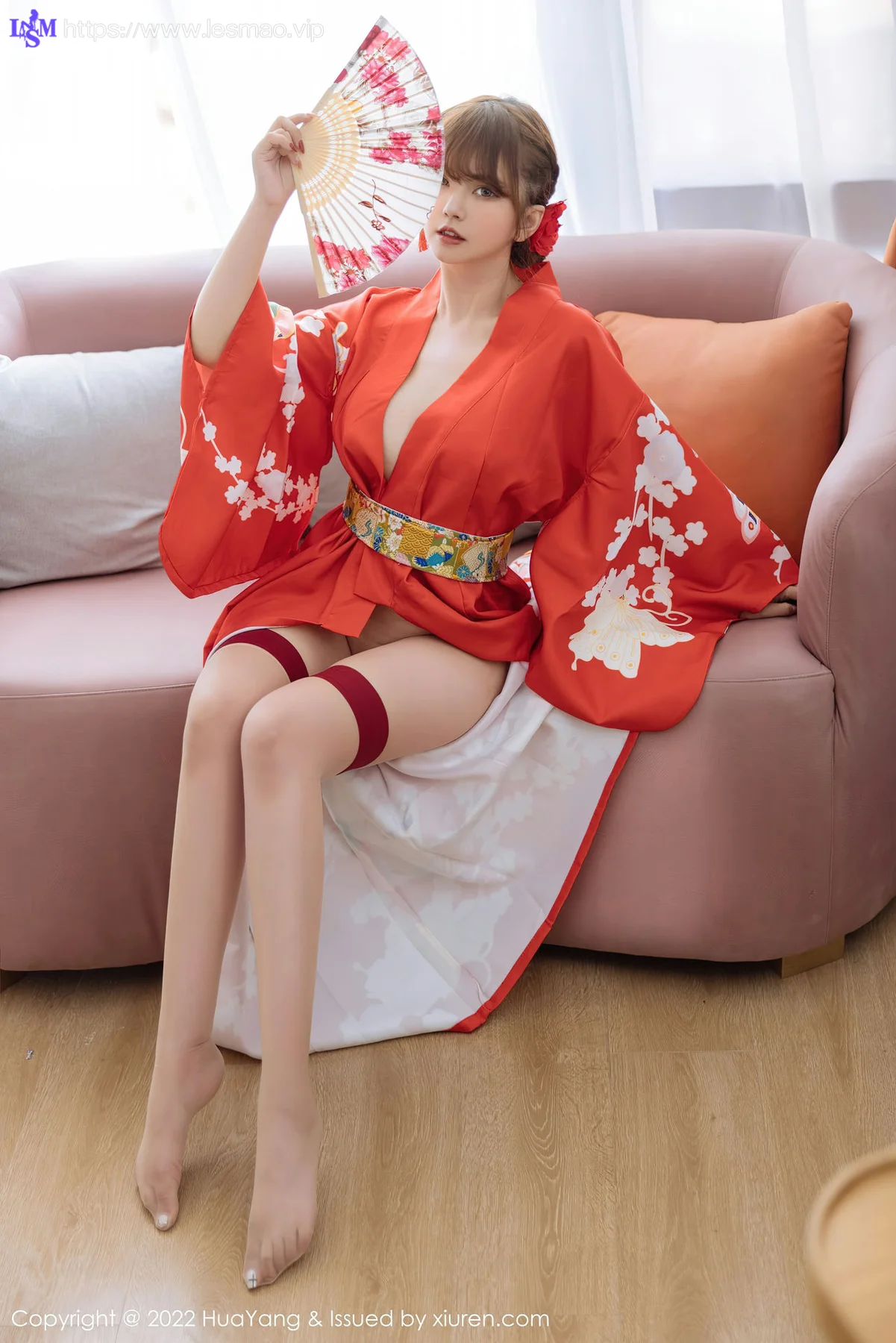 HuaYang 花漾show Vol.518 张思允Nice 红色和服西双版纳旅拍1 - 11