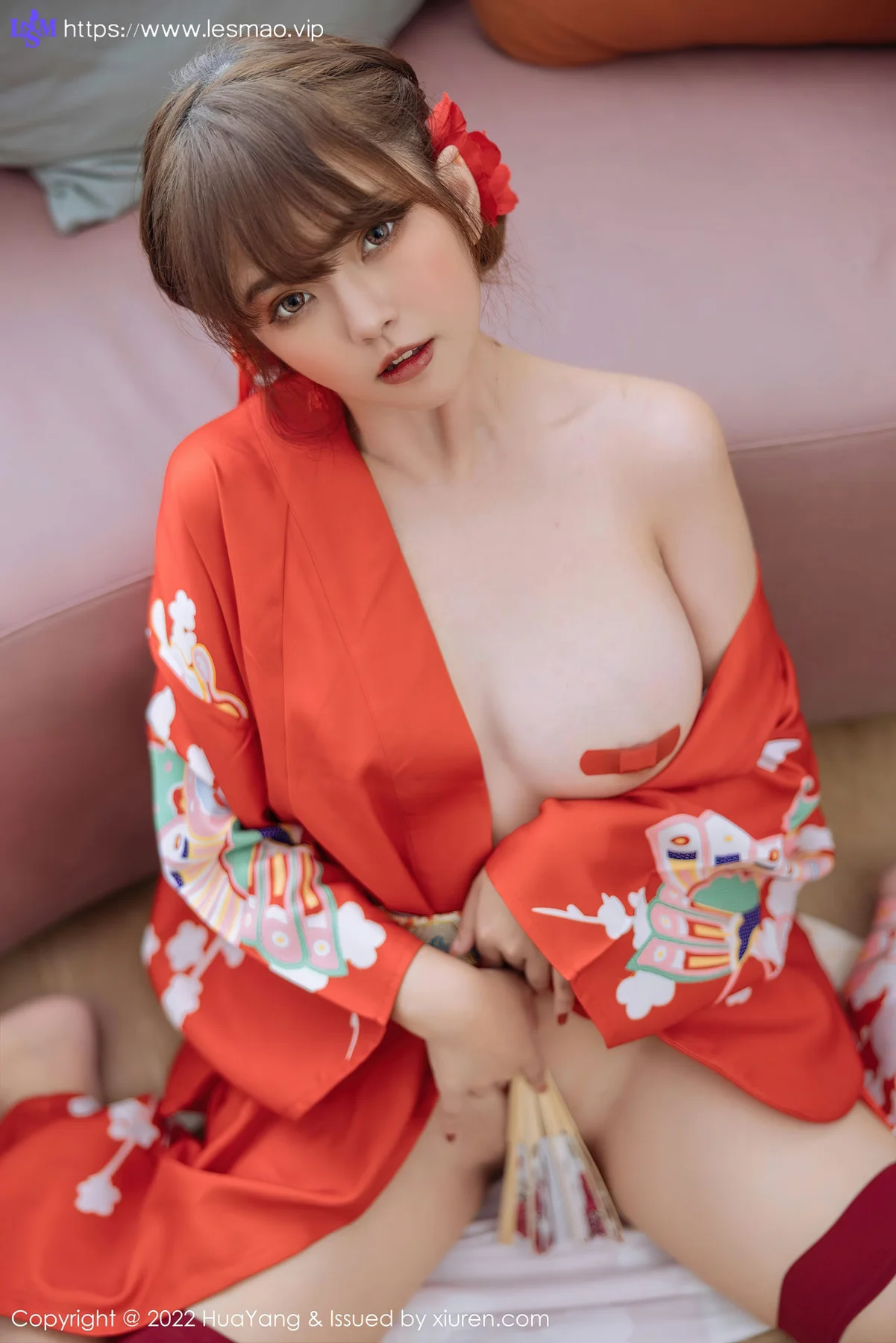 HuaYang 花漾show Vol.518 张思允Nice 红色和服西双版纳旅拍1 - 27