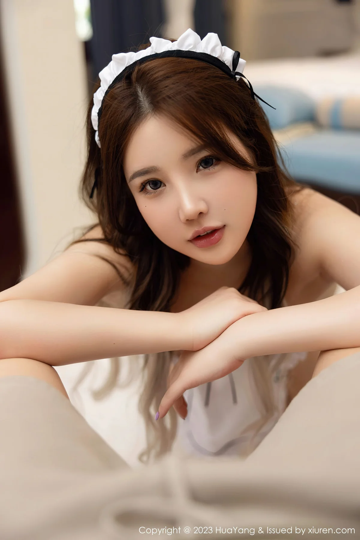 HuaYang 花漾show Vol.532 小海臀Rena 白色女仆服饰性感写真3 - 24