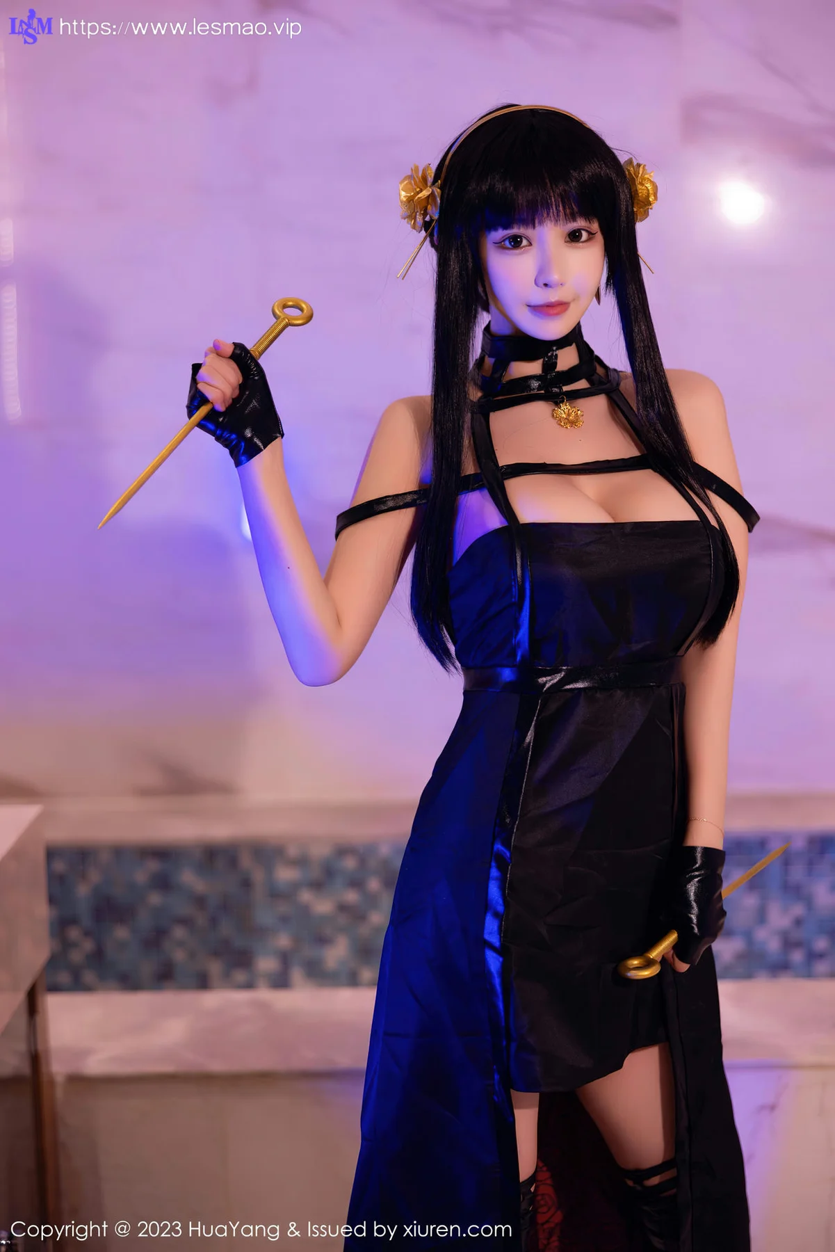 HuaYang 花漾show Vol.534  朱可儿Flora 粉色连衣短裙西双版纳旅... - 7
