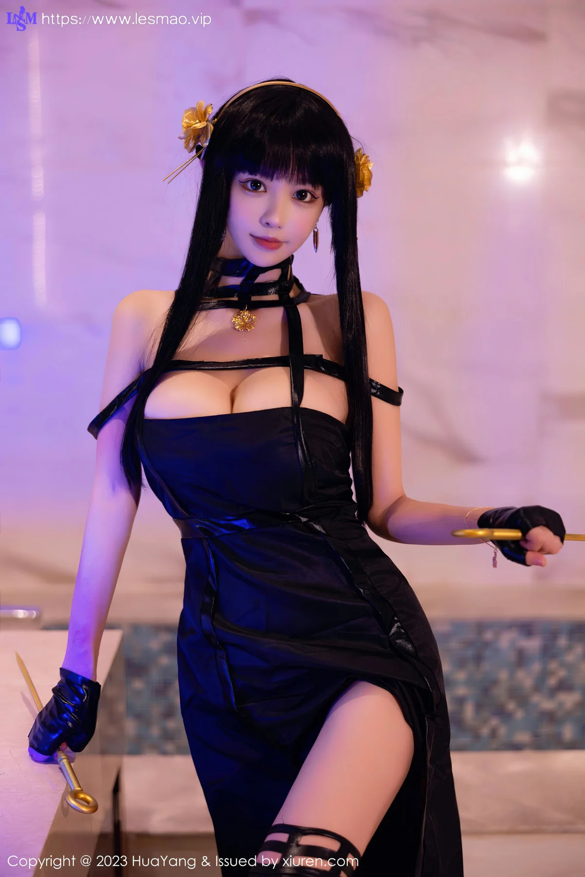 HuaYang 花漾show Vol.534  朱可儿Flora 粉色连衣短裙西双版纳旅... - 8