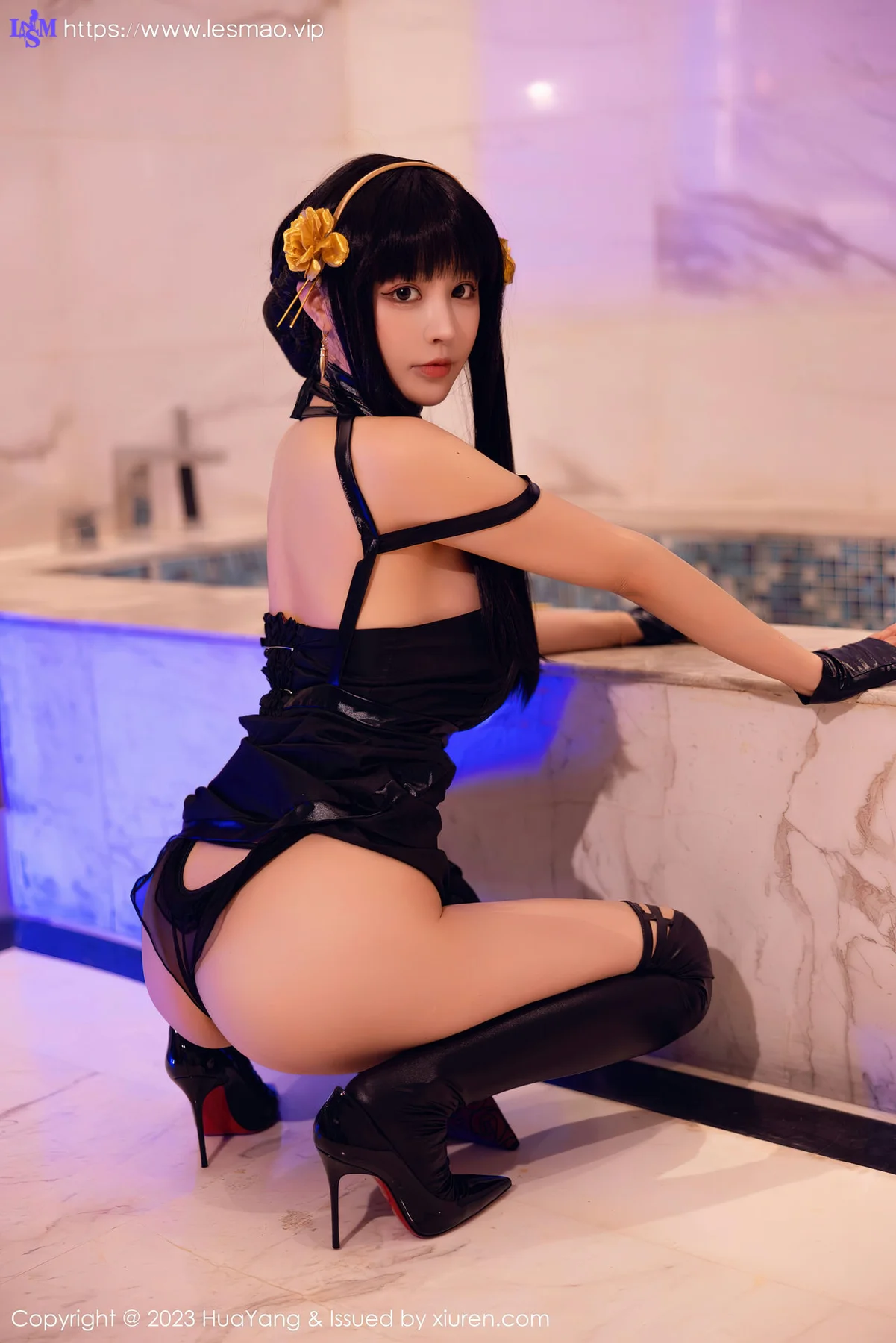 HuaYang 花漾show Vol.534  朱可儿Flora 粉色连衣短裙西双版纳旅... - 27