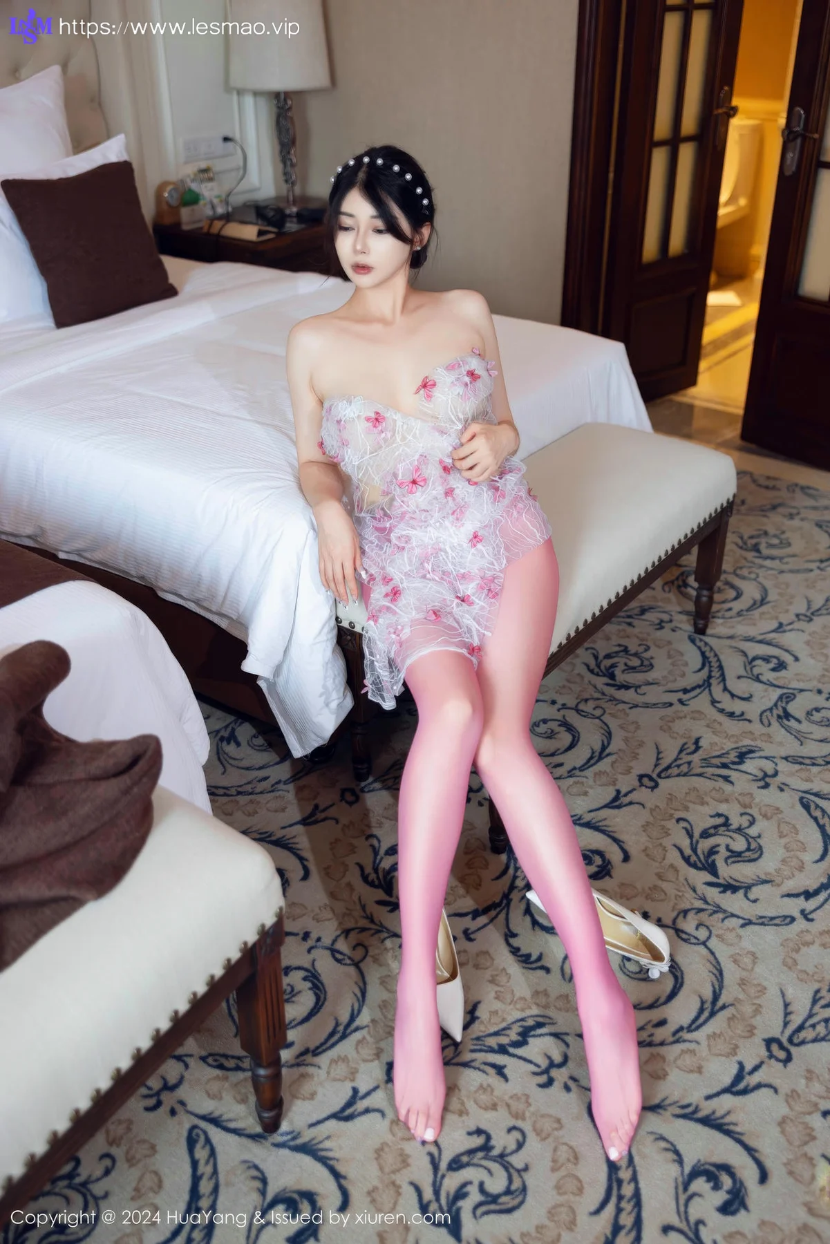 HuaYang 花漾show Vol.606 凯竹 蝴蝶乳贴透视 - 43