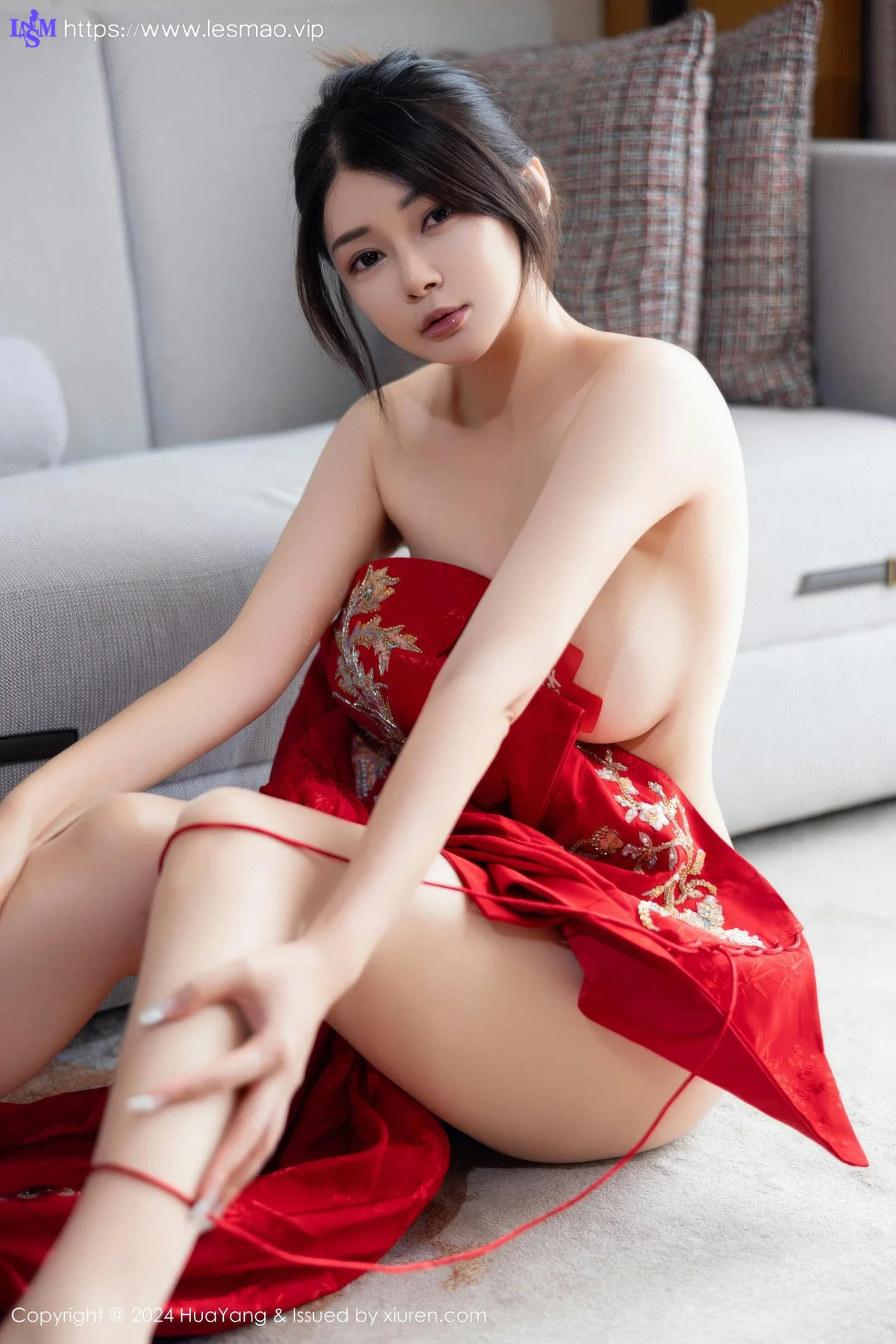 HuaYang 花漾show Vol.623 凯竹Quinn 魅惑肉丝乳贴婚服 - 31