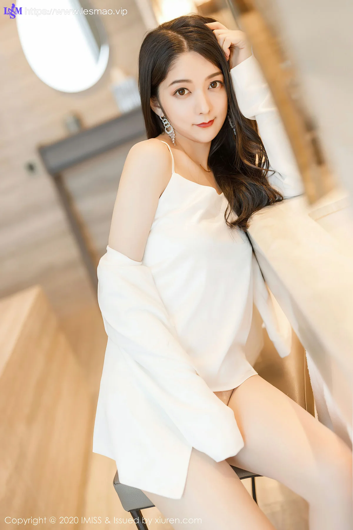 IMiss 爱蜜社 Vol.484 睡裙与朦胧丝袜 小热巴 - 44
